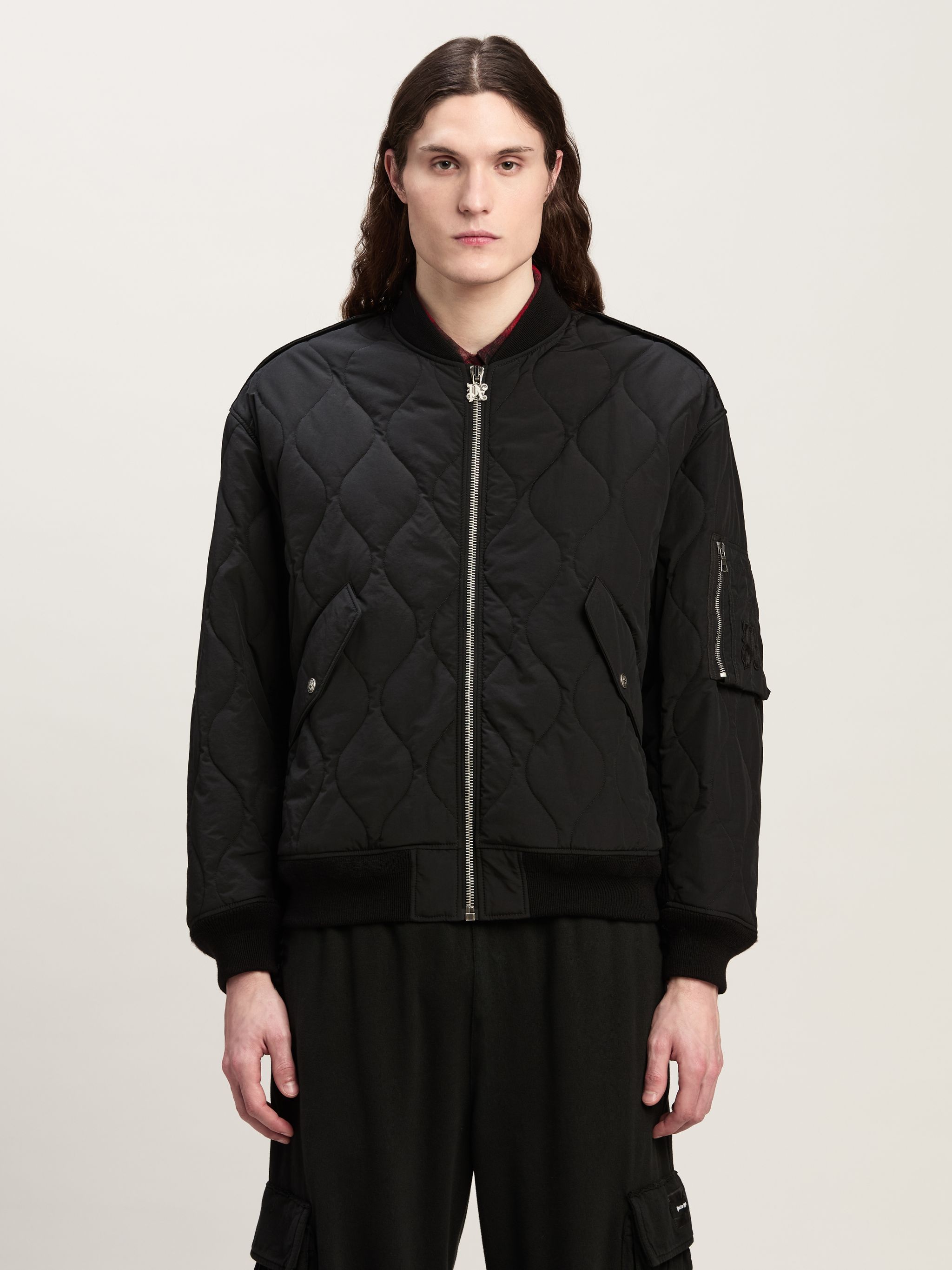 Monogram Bomber Jacket on Sale Palm Angels Official