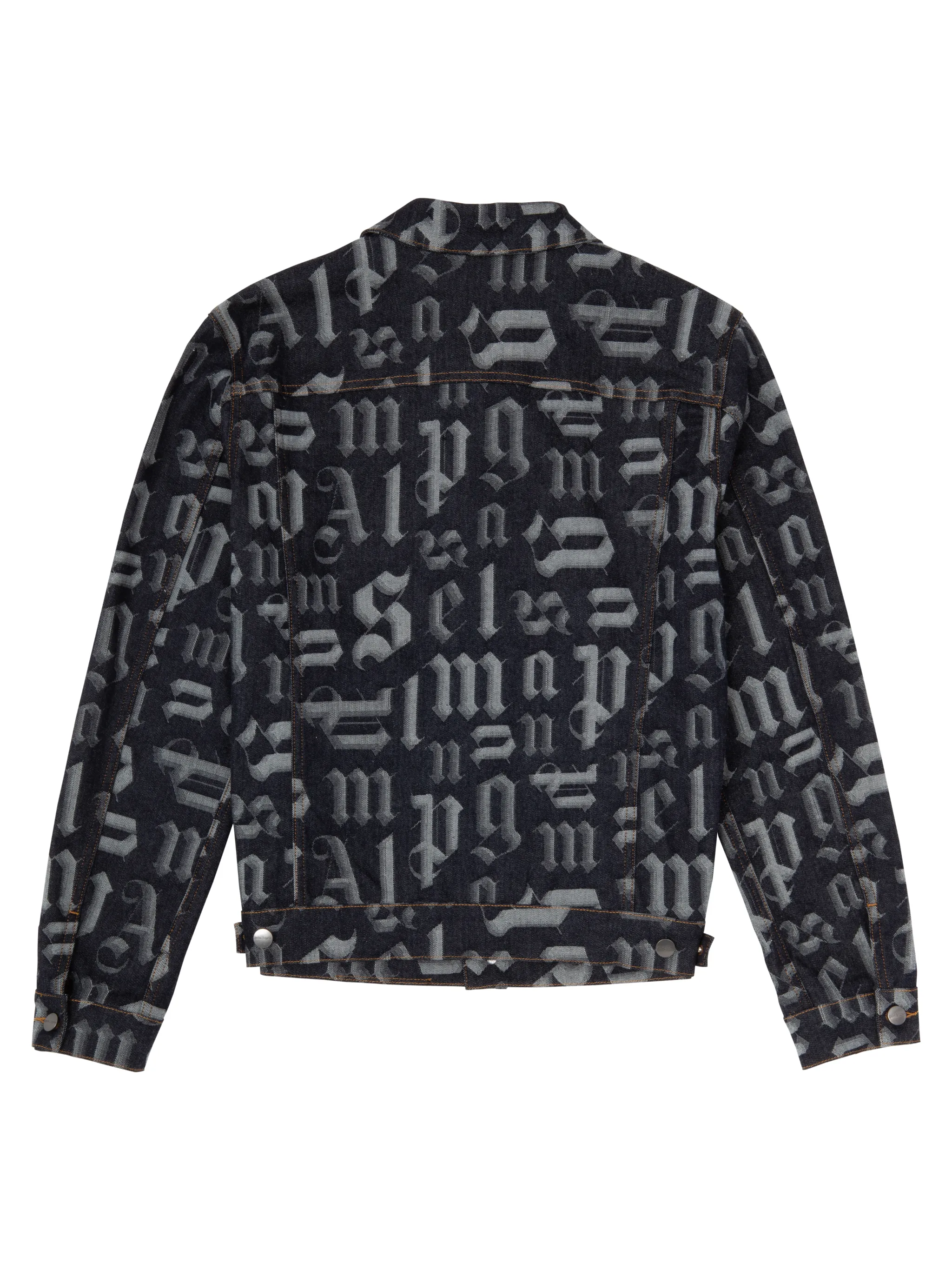 Monogram button-up denim jacket - Palm 