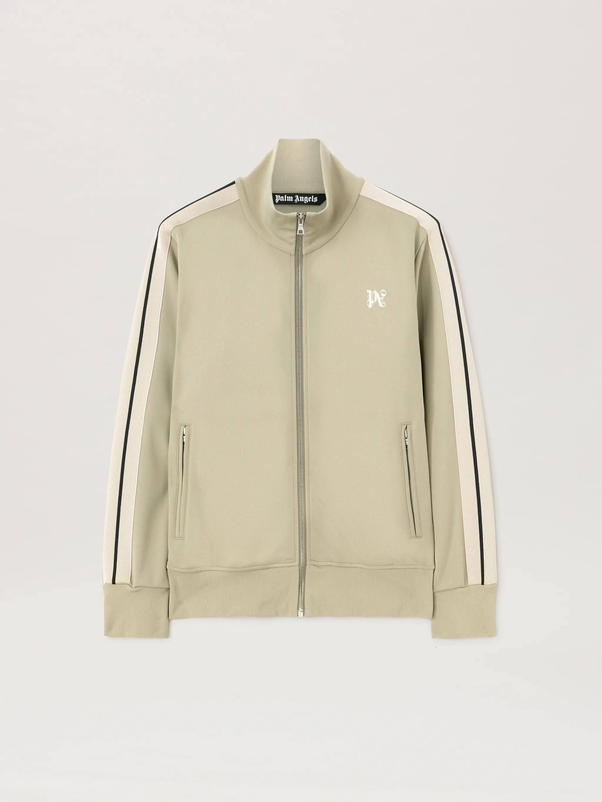 Monogram Classic Track Jacket in neutrals - Palm Angels® Official