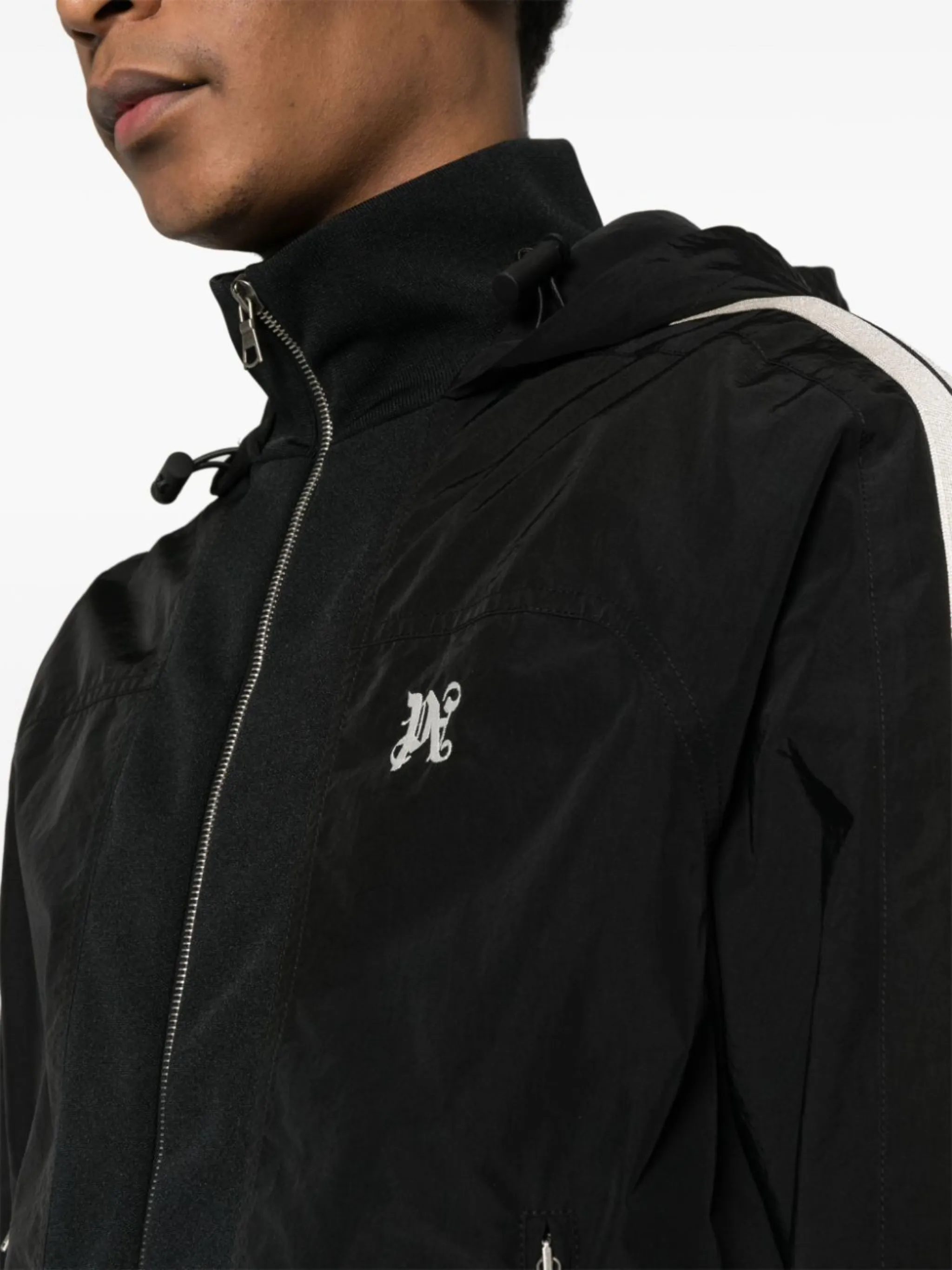 Palm angels monogram windbreaker best sale