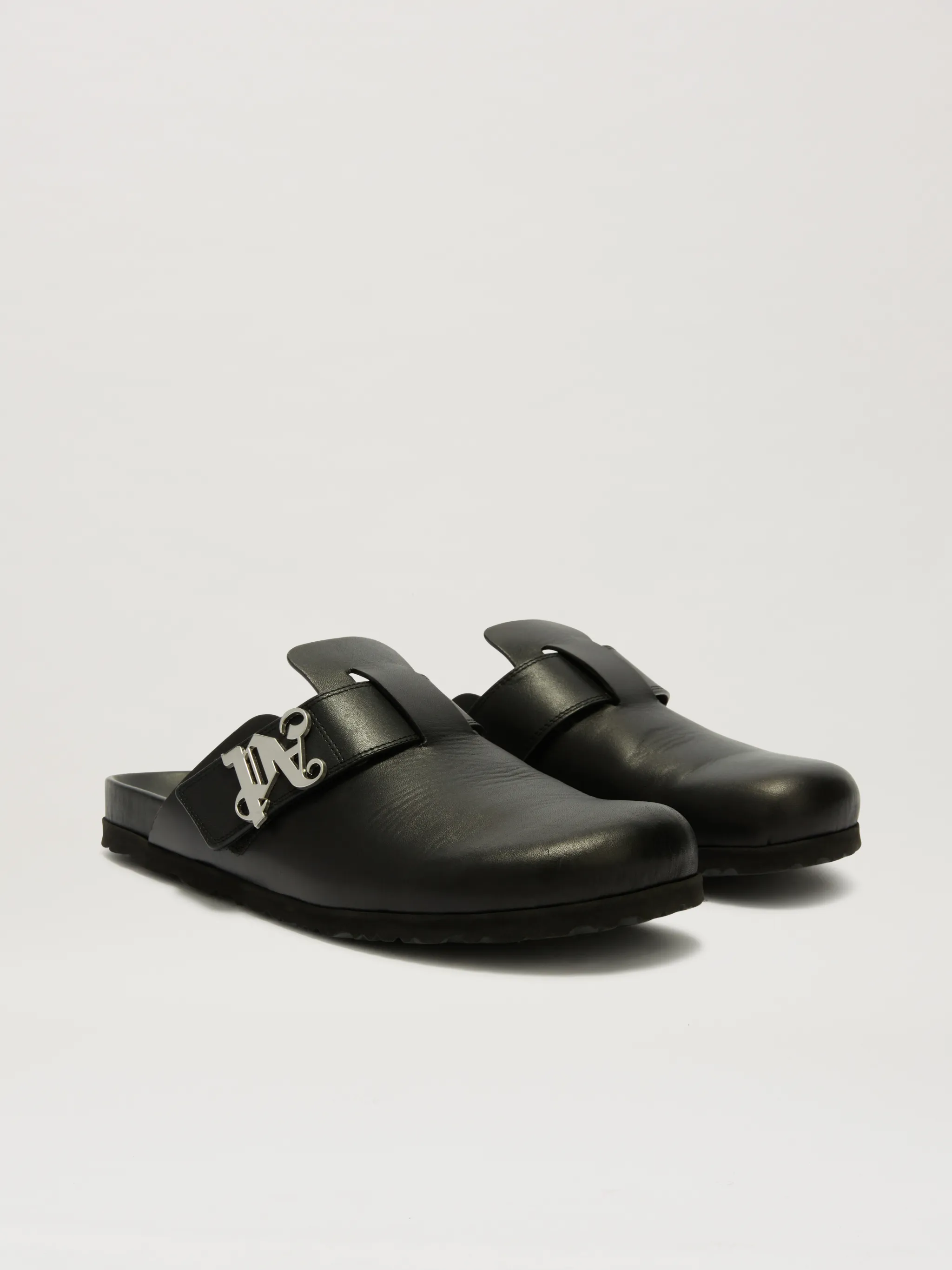 Monogram Leather Mules
