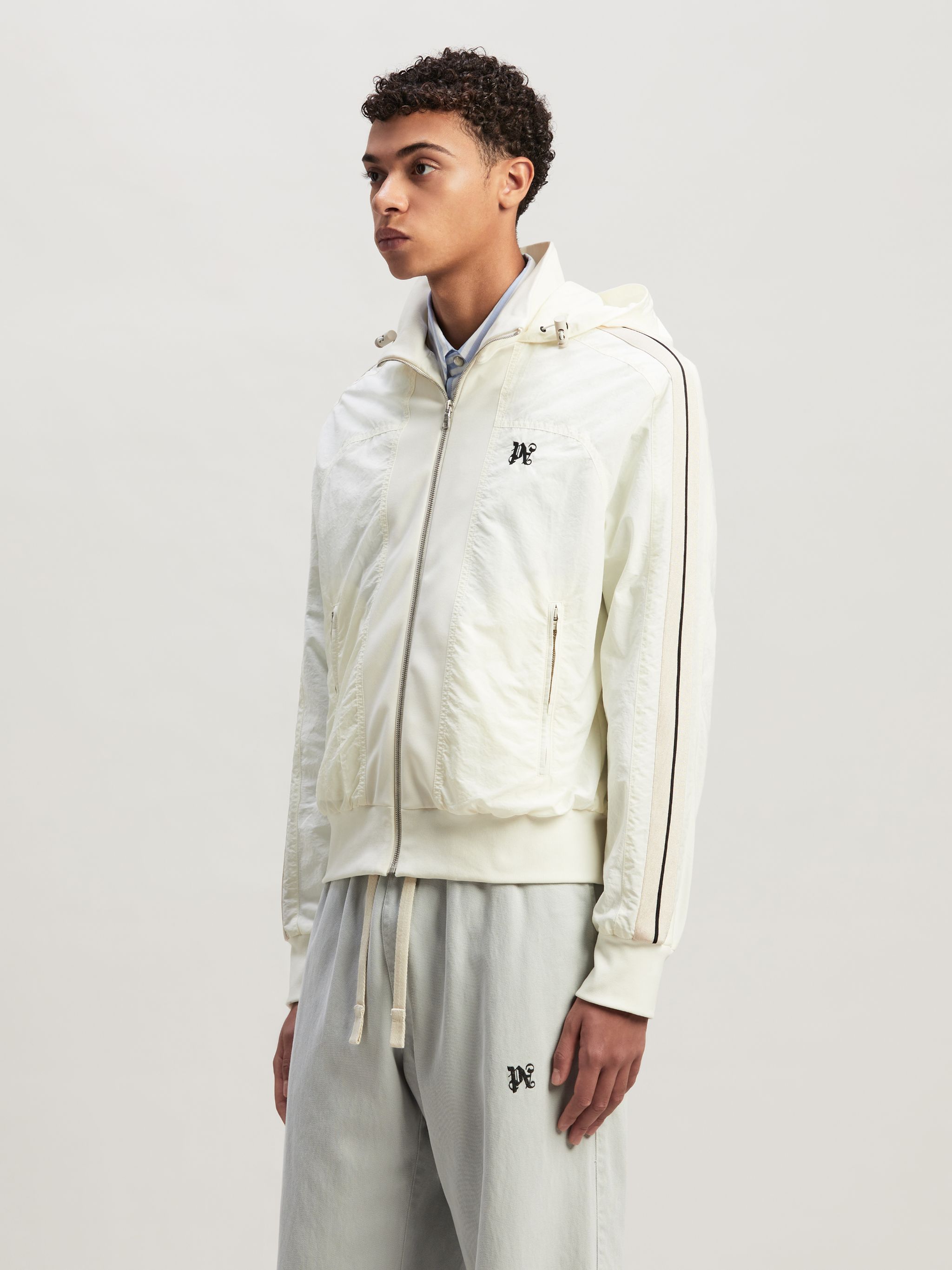 Monogram Nylon Track Jacket on Sale - Palm Angels® Official