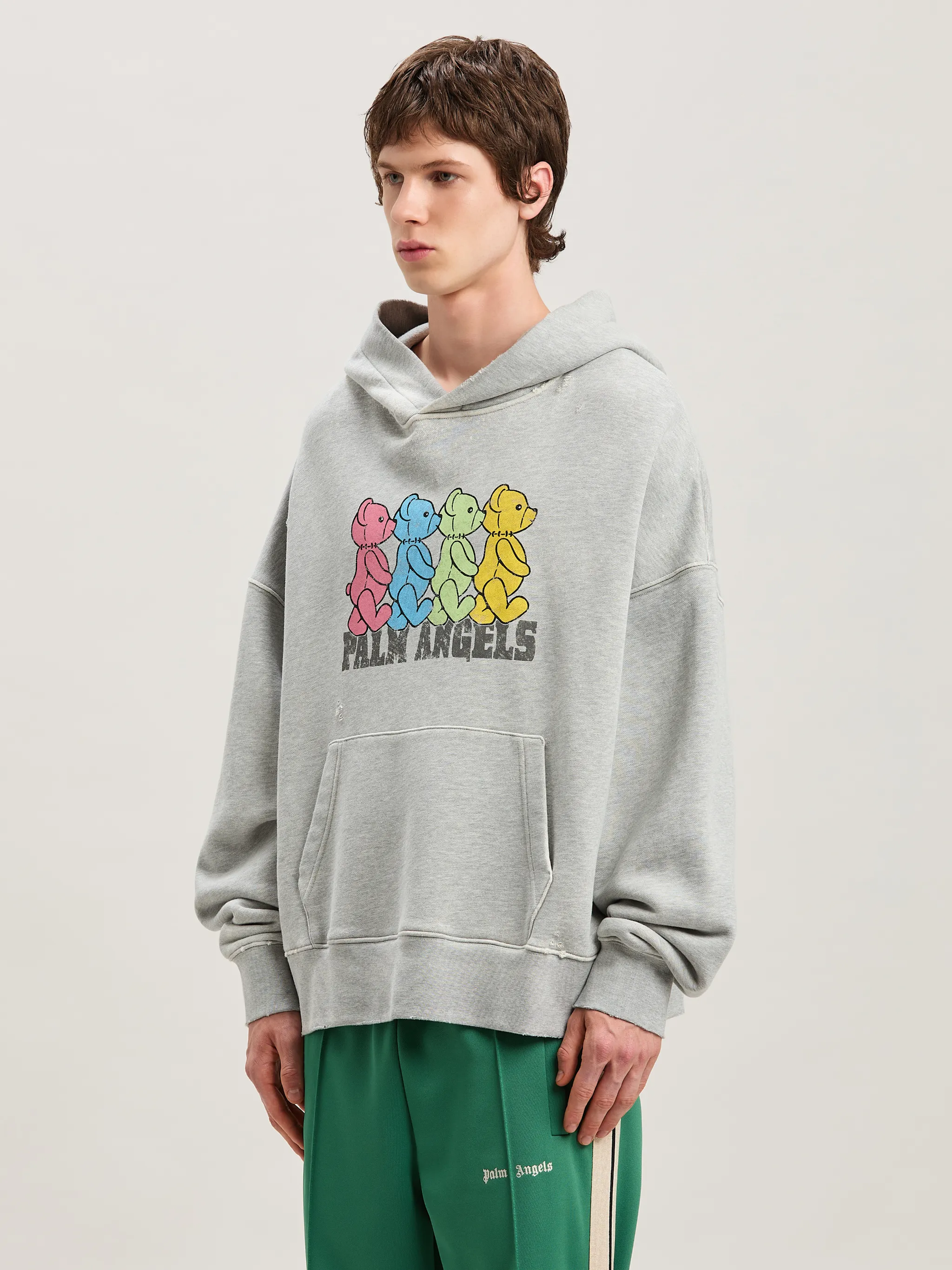 Multicolor Bears hoodie in 0884 grey melange multicolor Palm Angels Official