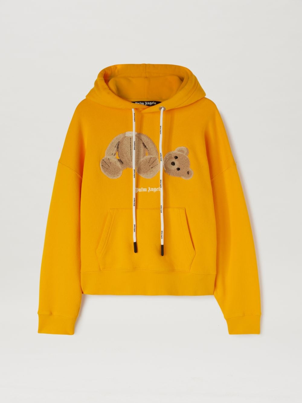 NWT PALM ANGELS Yellow Cotton Kill The Bear Hoodie Sweatshirt Size M $810