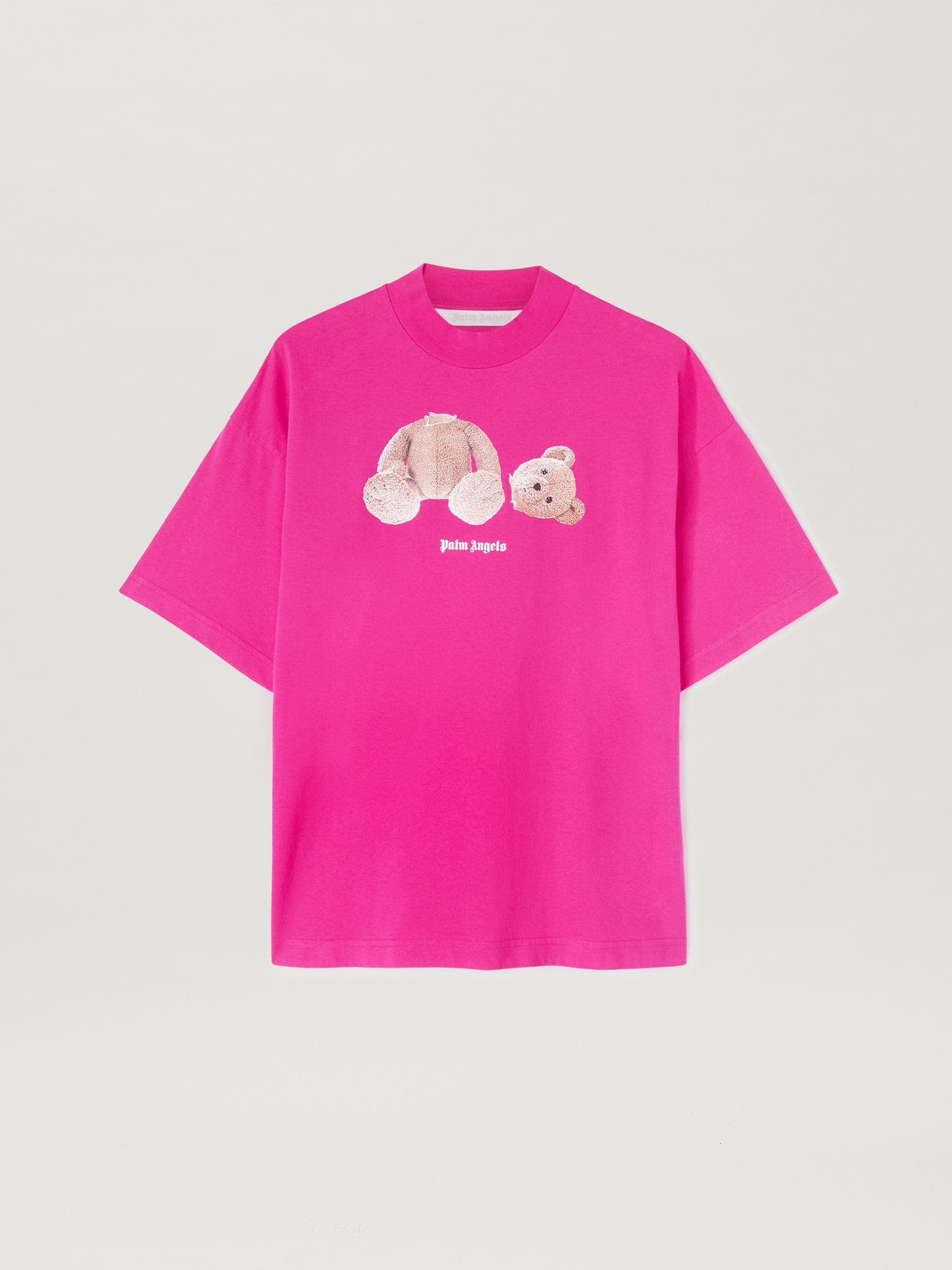 PALM ANGELS: T-shirt with bear print - Pink