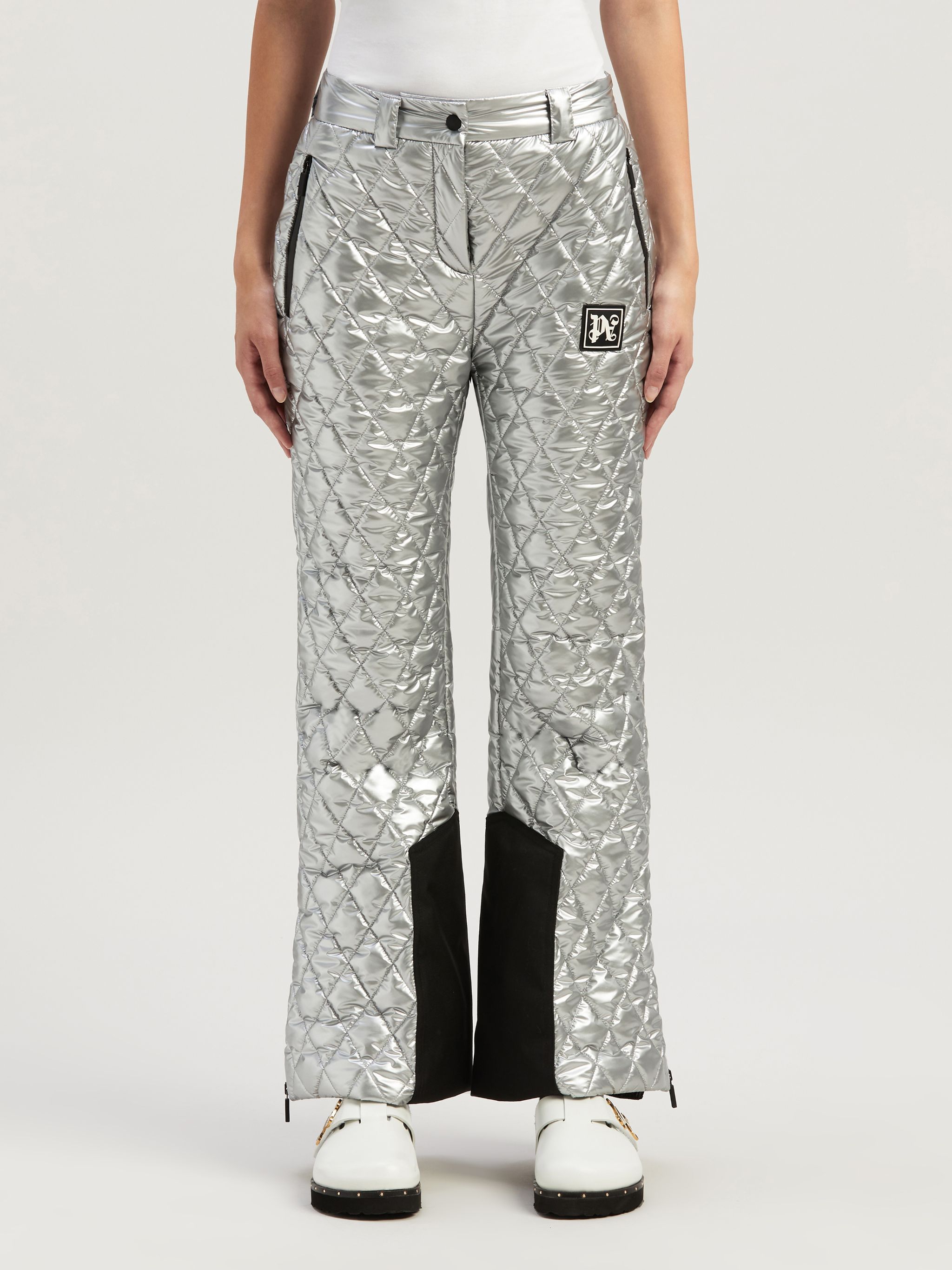 PA Reflective Ski Pants in silver - Palm Angels® Official