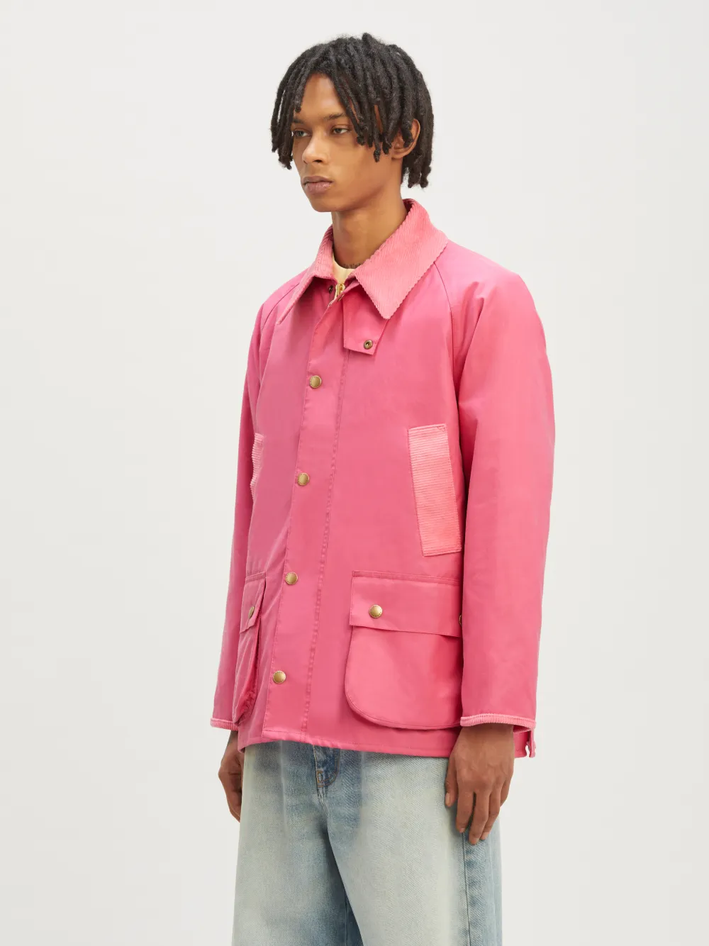 Palm Angels x Barbour Bedale Wax Jacket in pink Palm Angels® Official