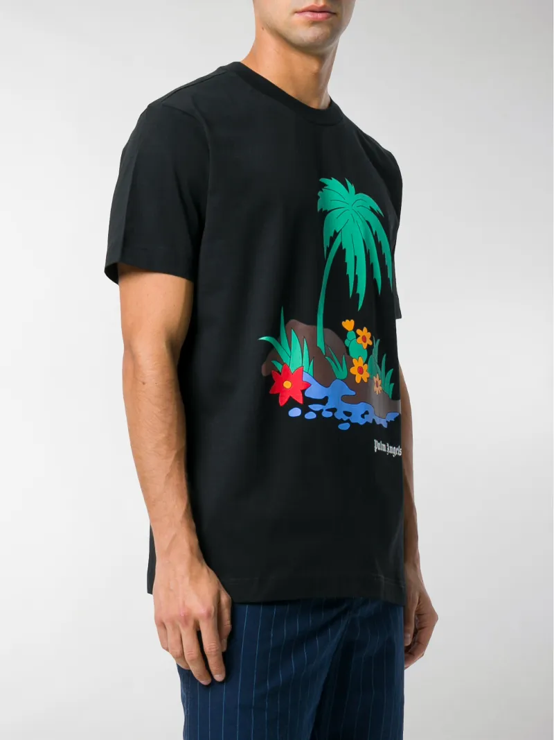 Palm Angels Palm Island T-shirt black 