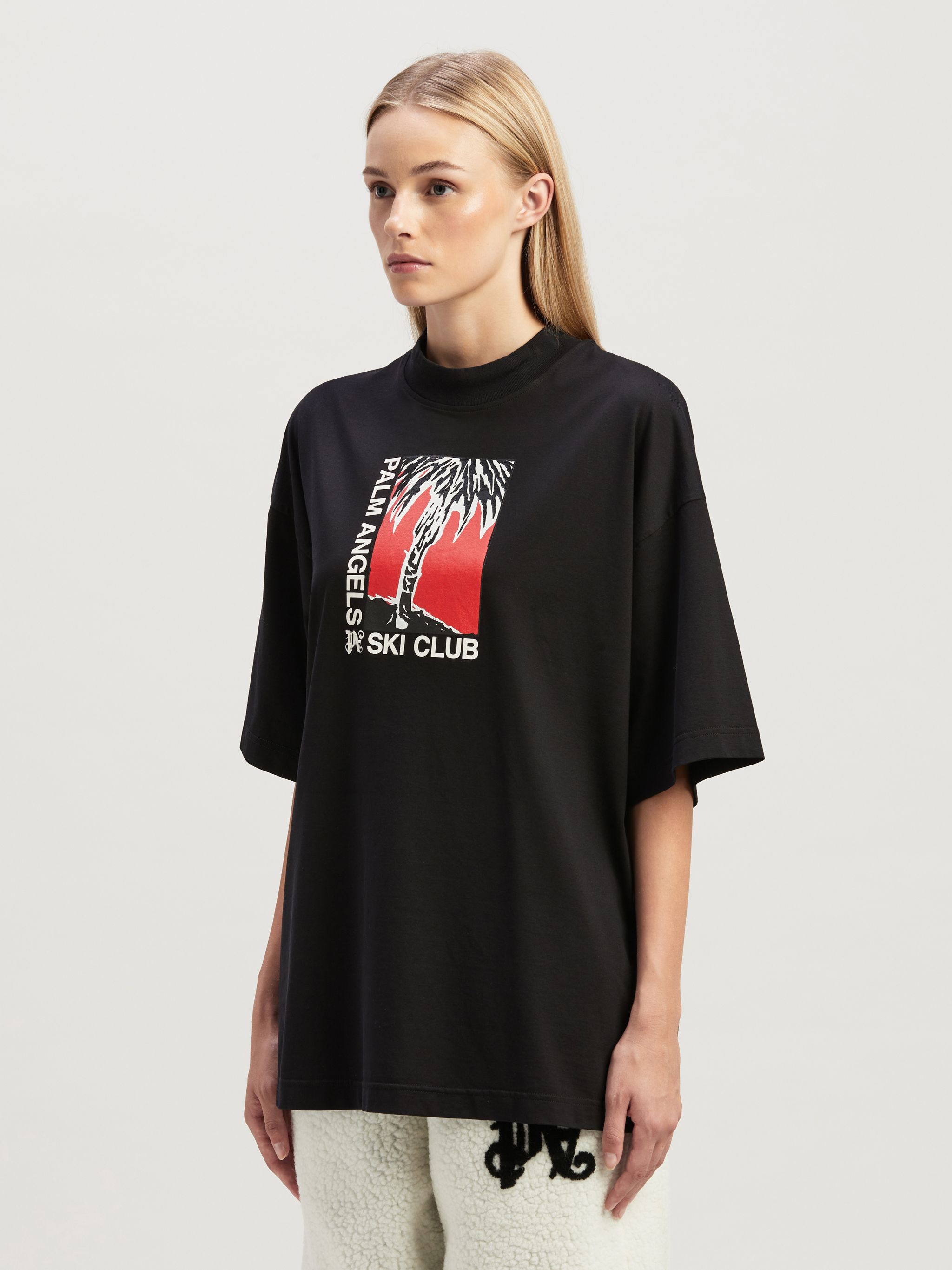 Palm Ski Club Loose T-Shirt in black - Palm Angels® Official