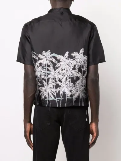 Palm Angels palm tree-print silk shirt 