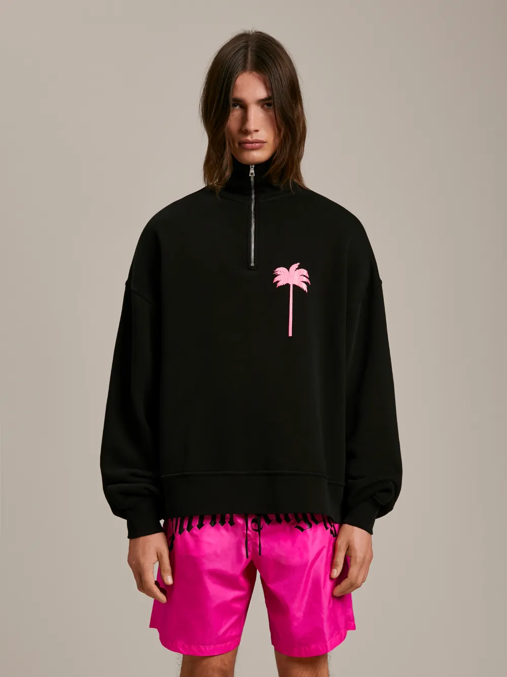 ladies black long puffer jacket