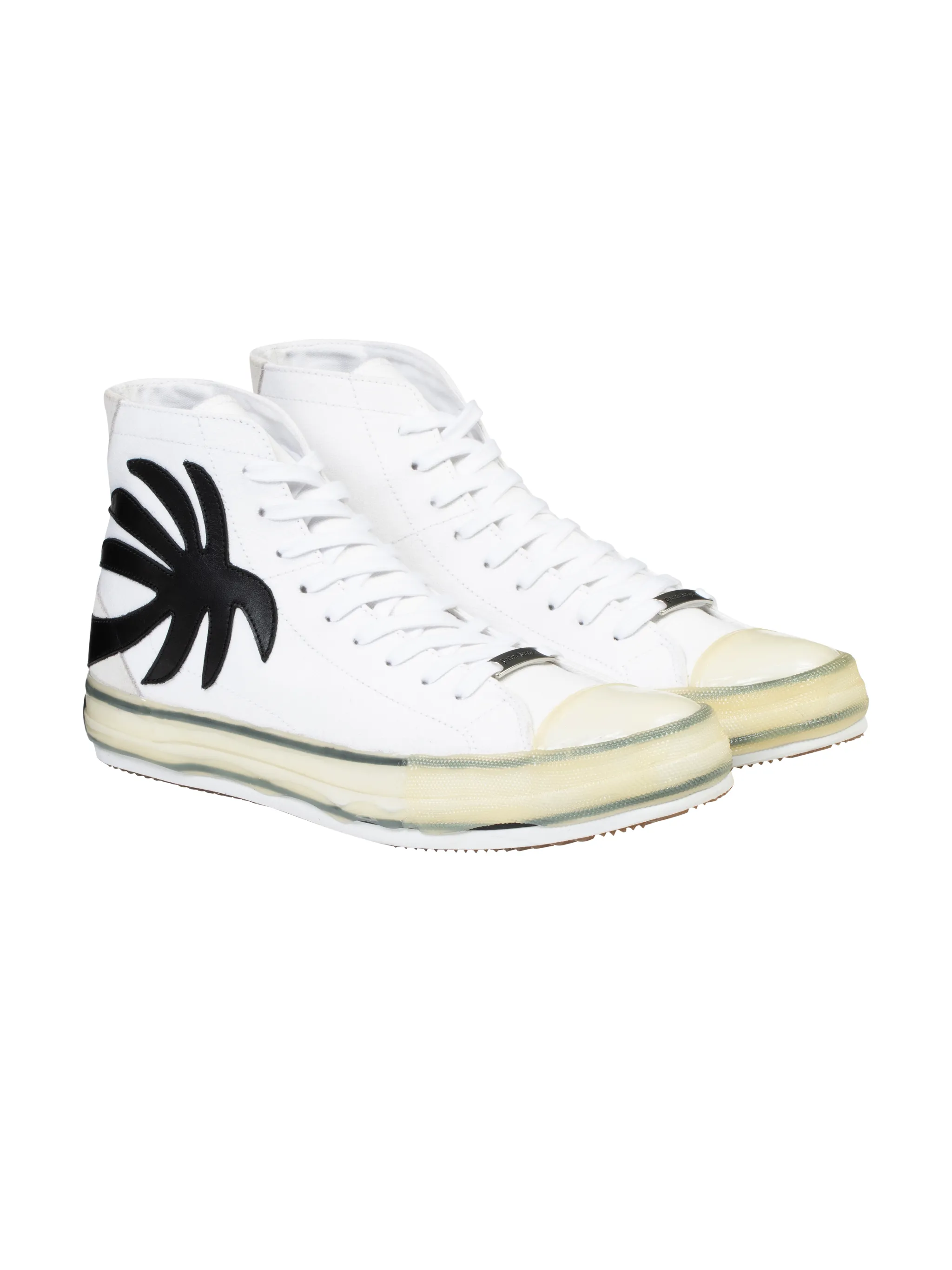 palm angels white logo vulcanized sneakers