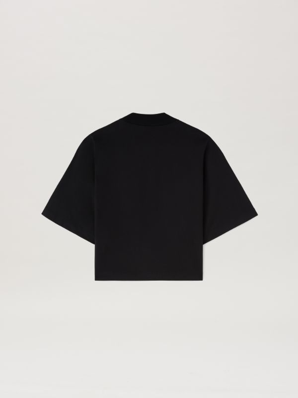 Palms Cropped T-Shirt in black - Palm Angels® Official