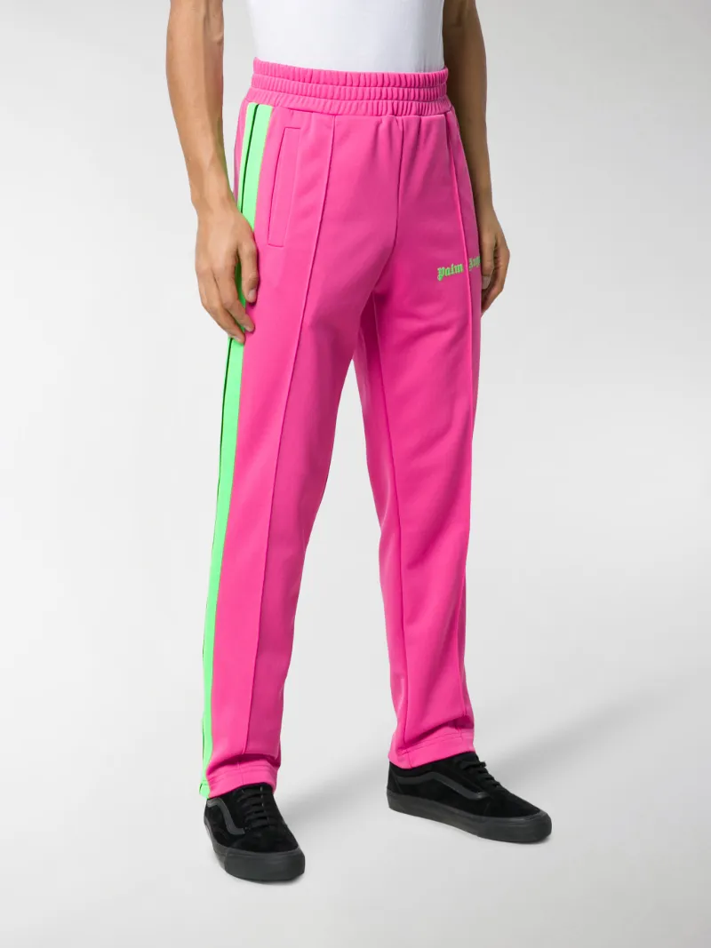 Palm Angels Pantaloni sportivi con righe laterali rosa | MODES