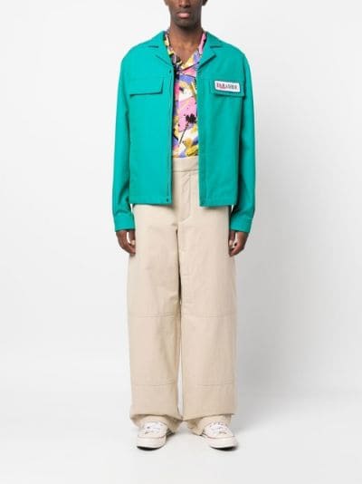 Paradise-embroidered shirt jacket | Palm Angels | Eraldo.com