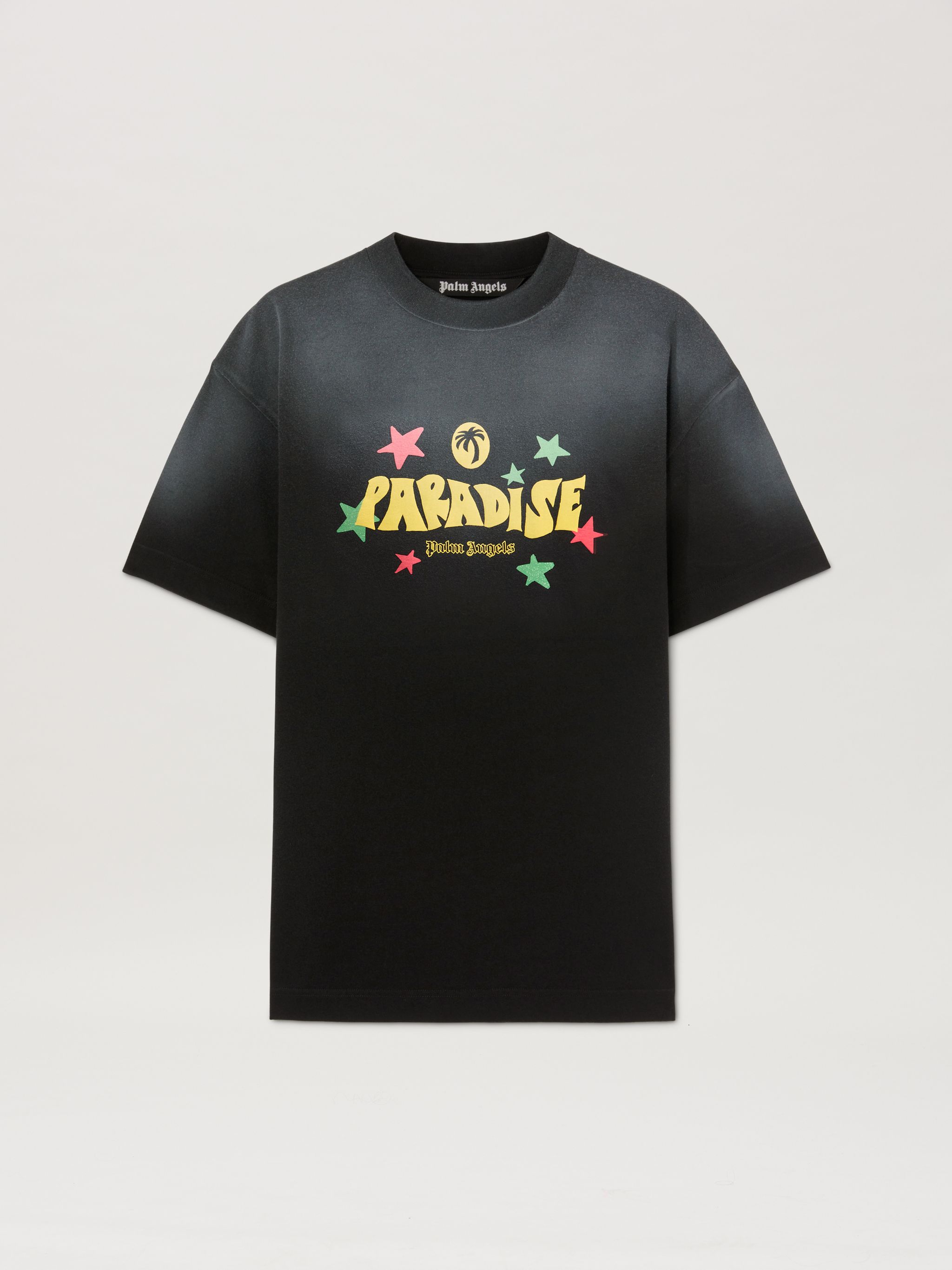 Paradise T-shirt in 1018 black - yellow - Palm Angels® Official