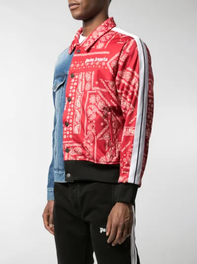 pink patchwork denim jacket