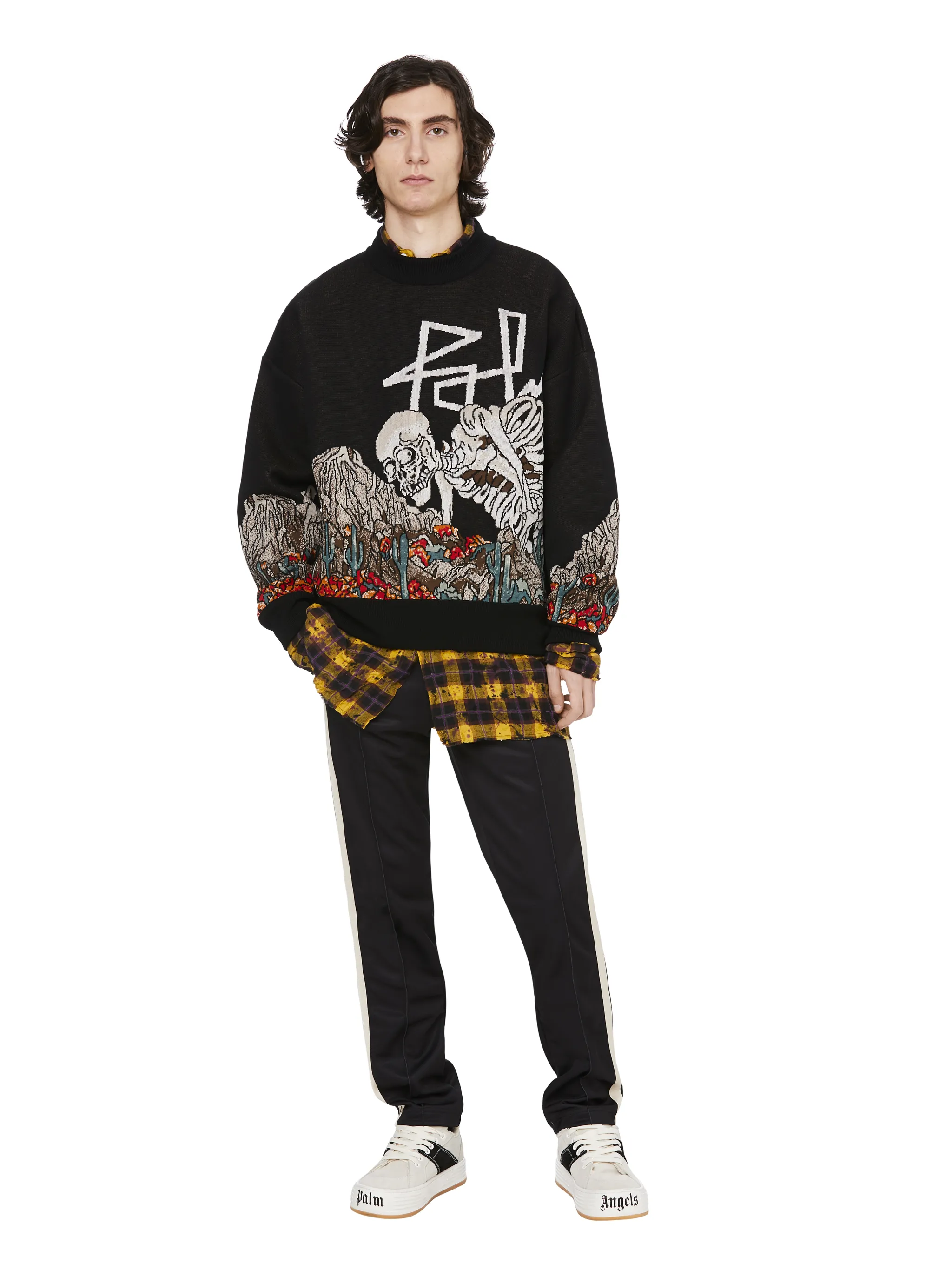 patterned intarsia-knit sweatshirt on 