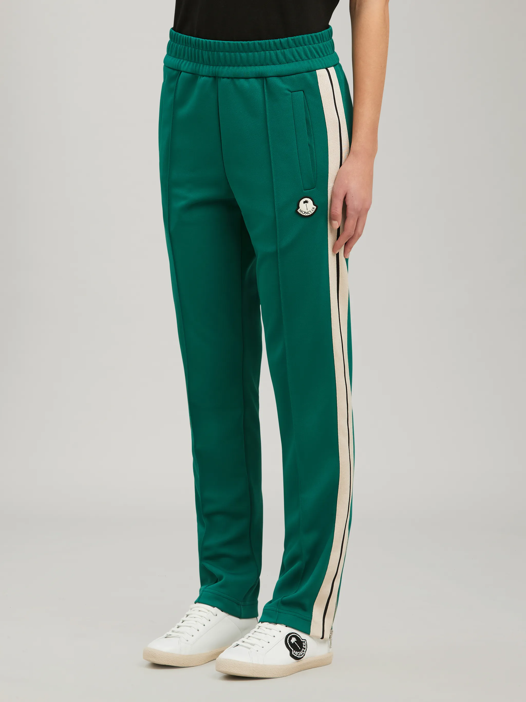 PAXMONCLER GREEN TRACK PANTS in green Palm Angels® Official