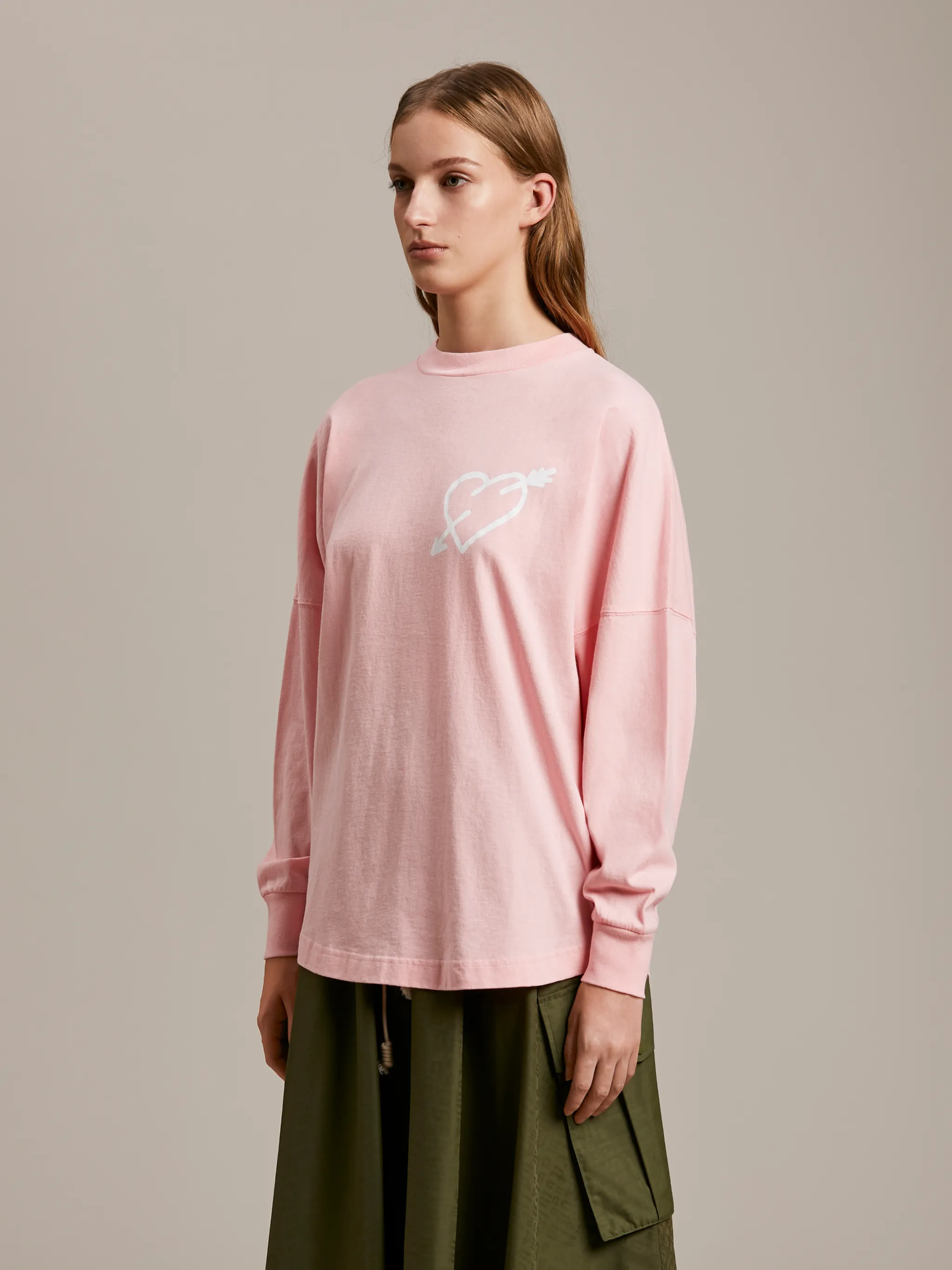 palm angels t shirt pink heart womens