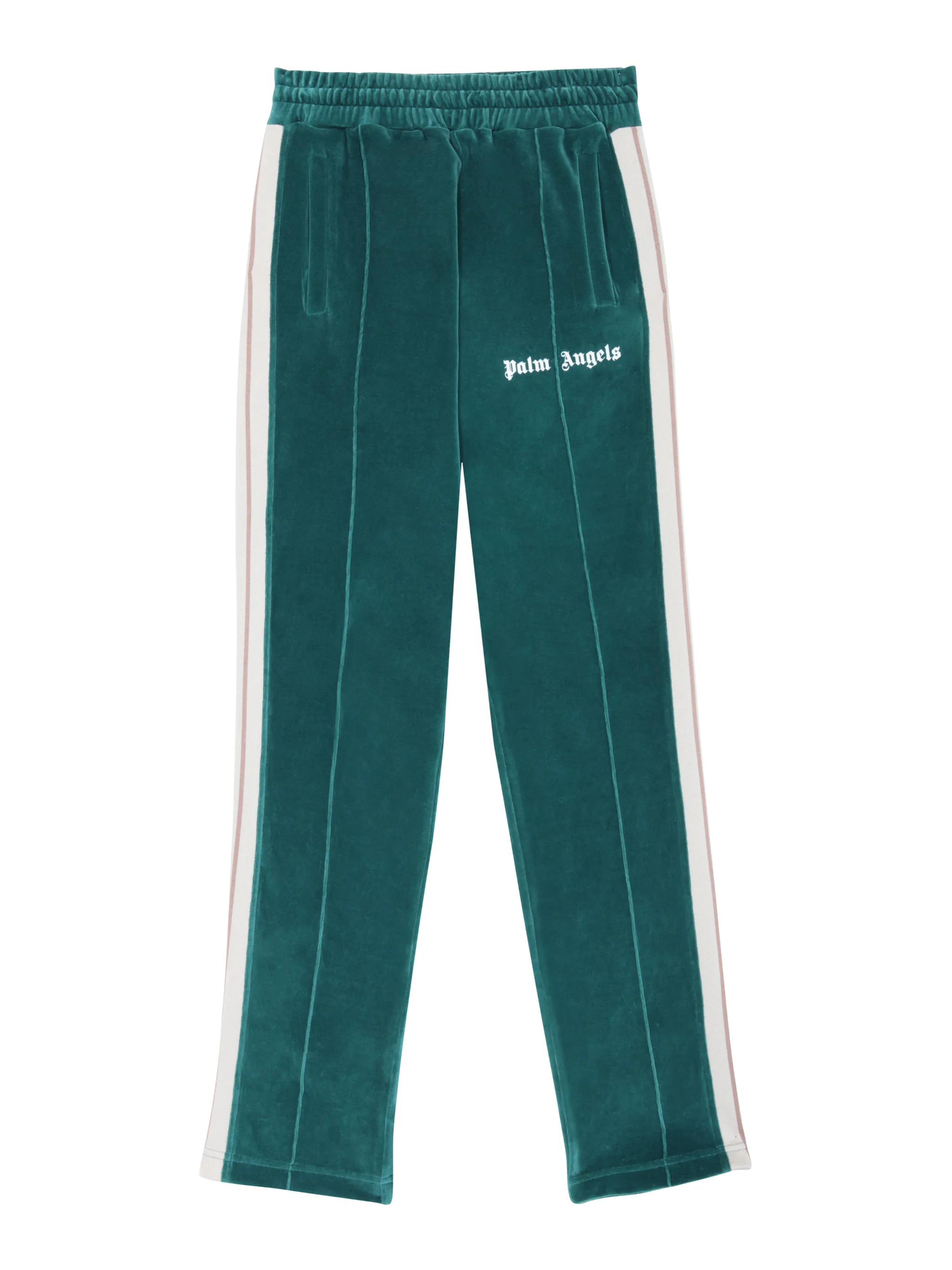 Palm angels offers pine green velvet track pants