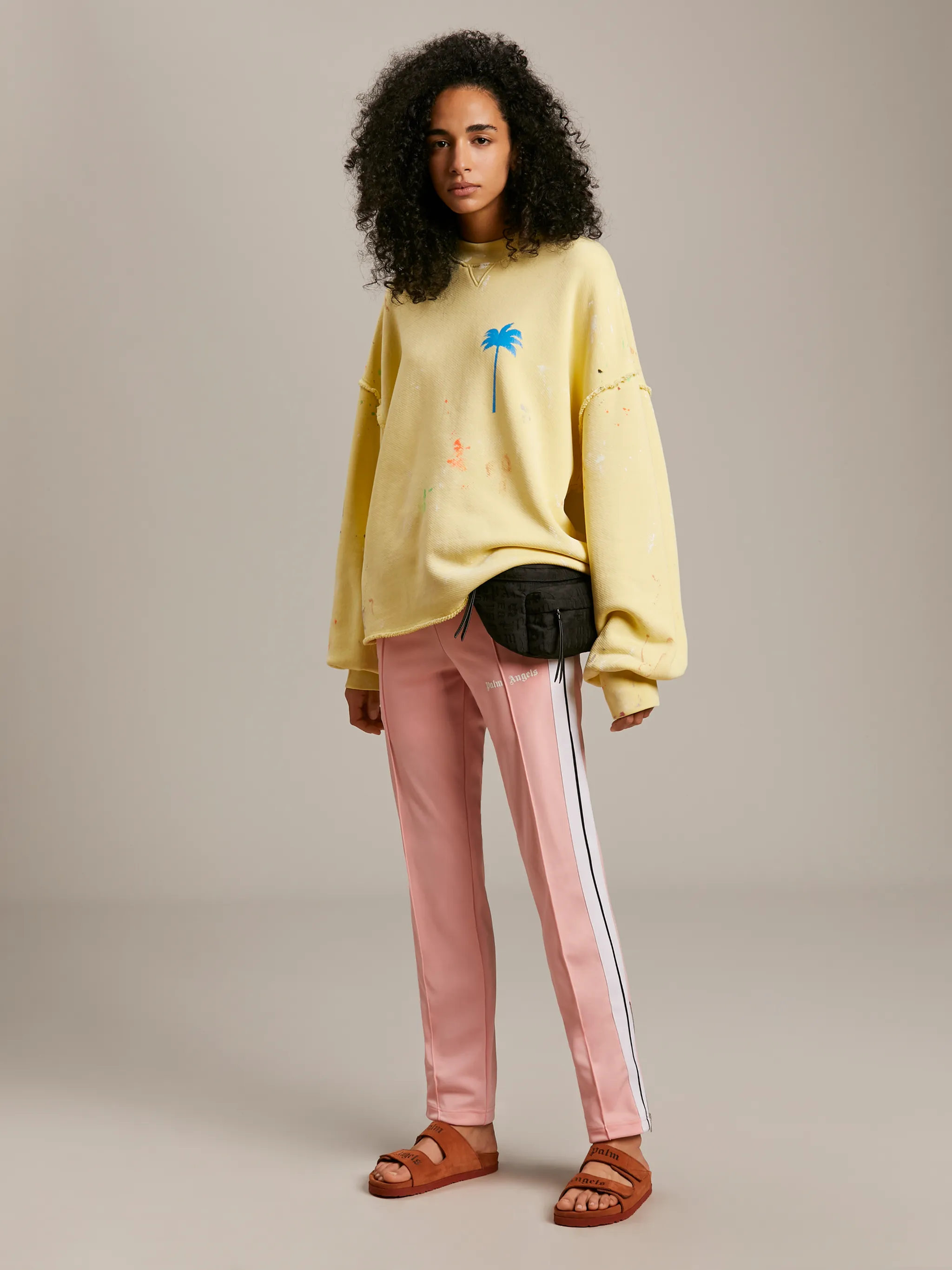 hot pink palm angels bolsa