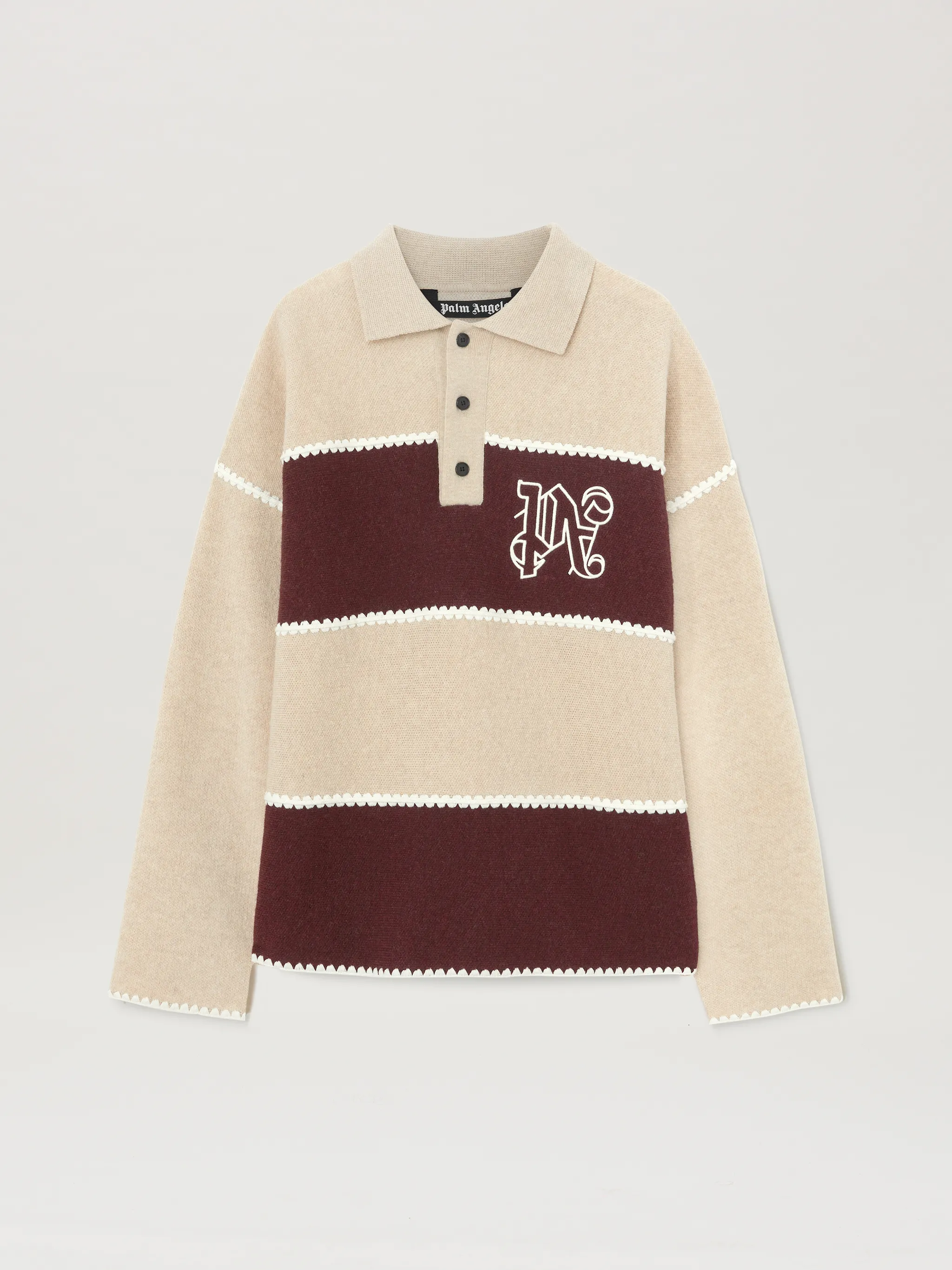 Polo In Maglia A Righe Con Monogram