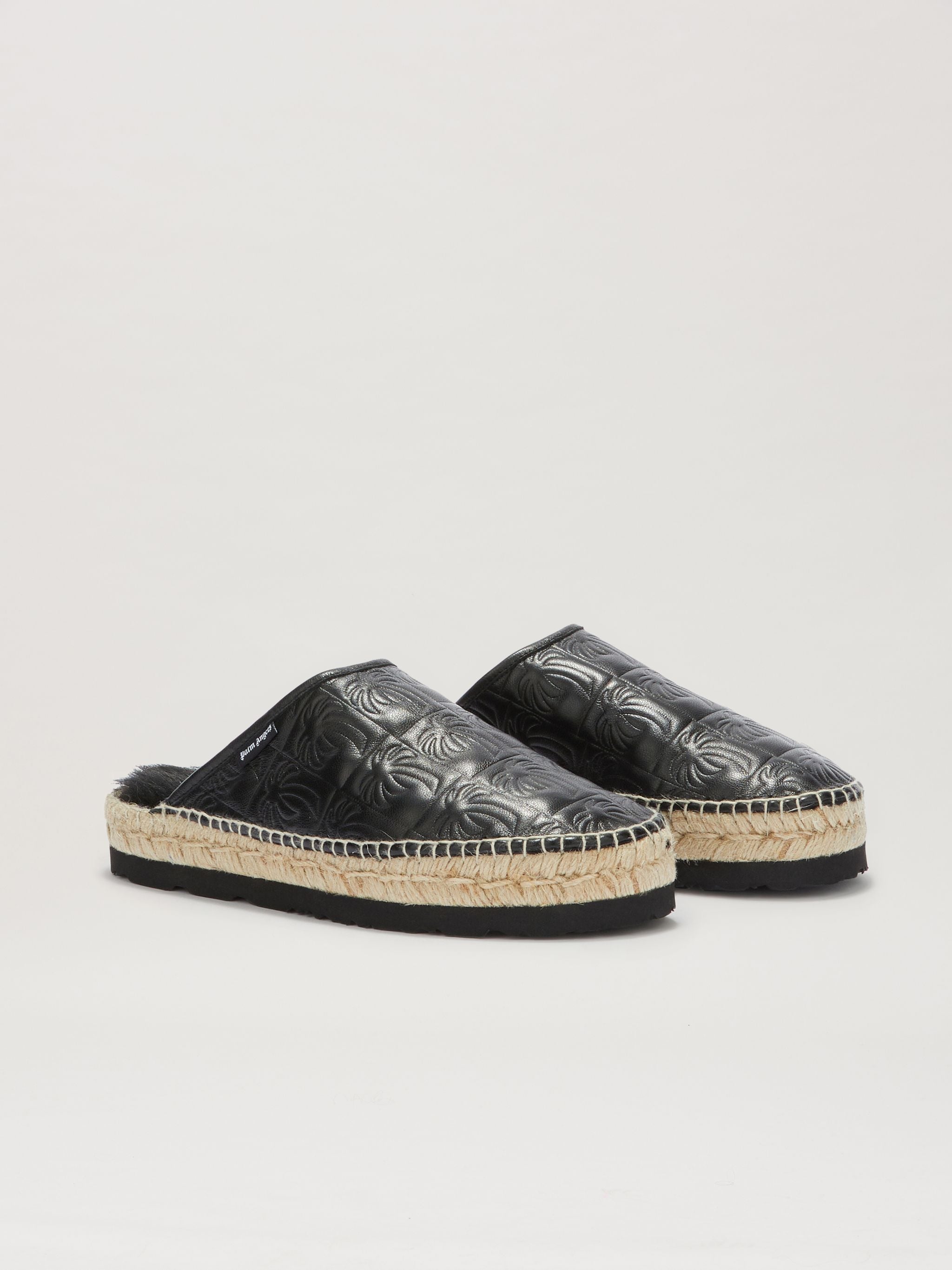 Quilted Palms Rope Sole Mule