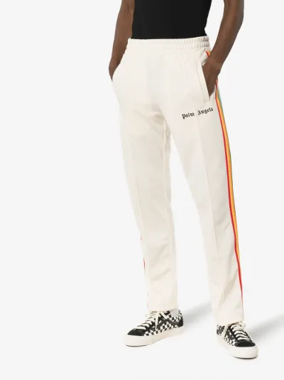 rainbow stripe track pants