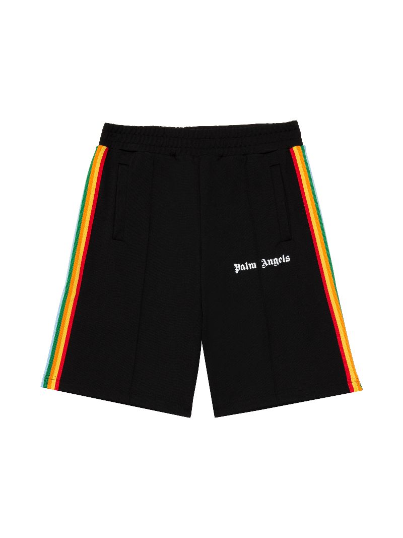 palm angels black track shorts