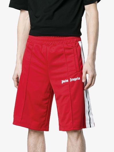 palm angels black track shorts