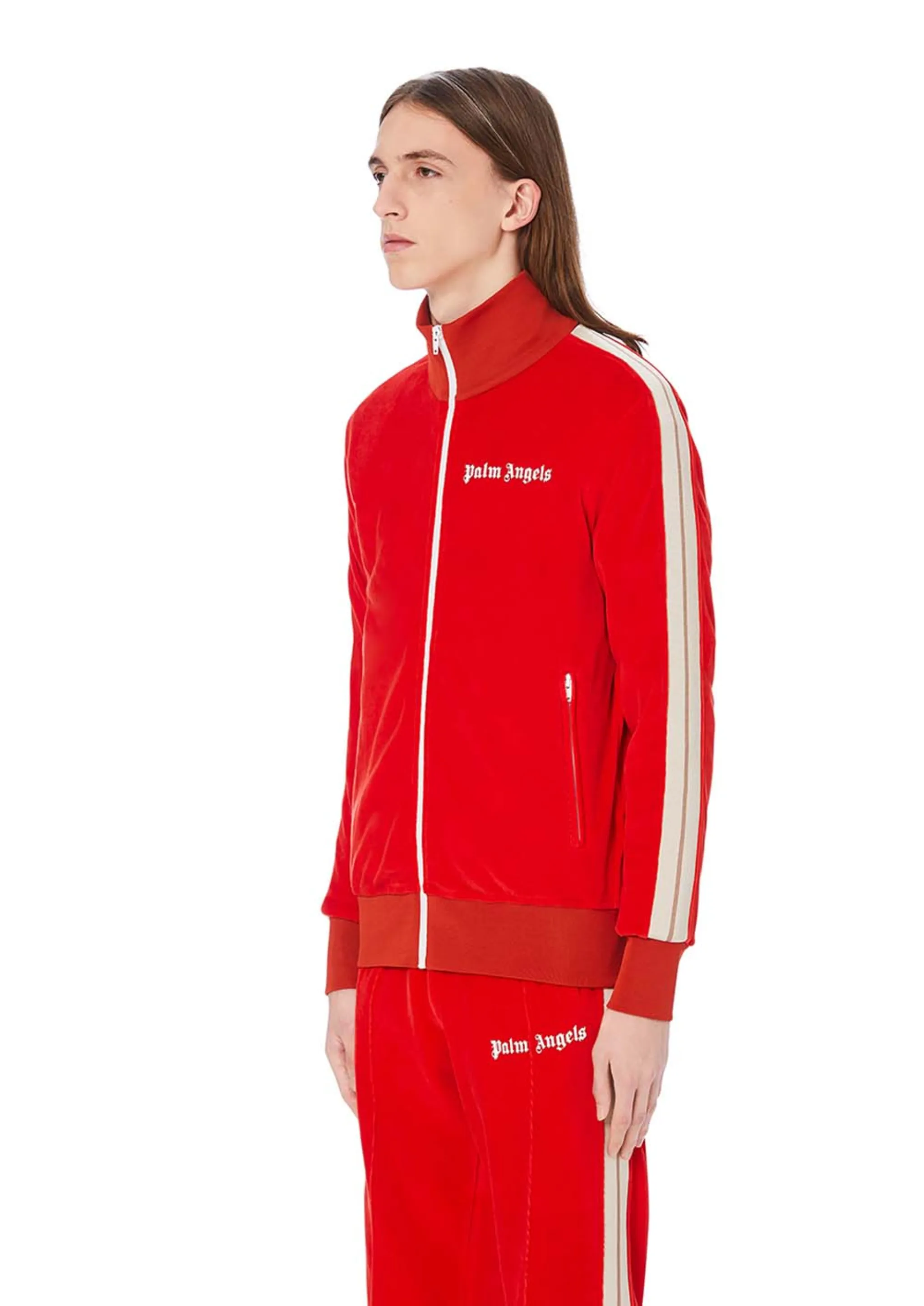 palm angels red track jacket