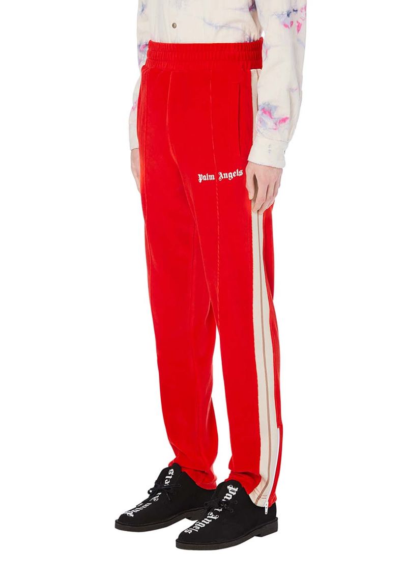 palm angels blue chenille track pants