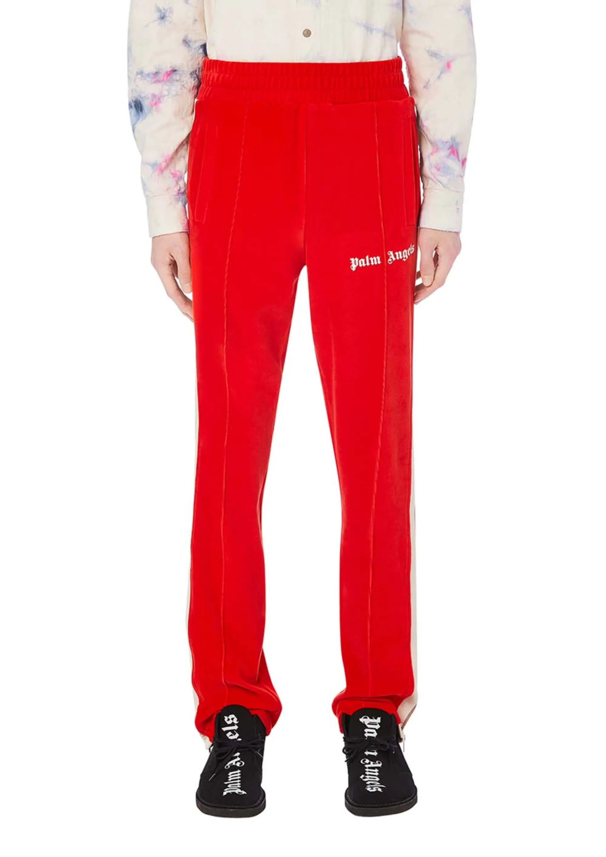 red colour track pants