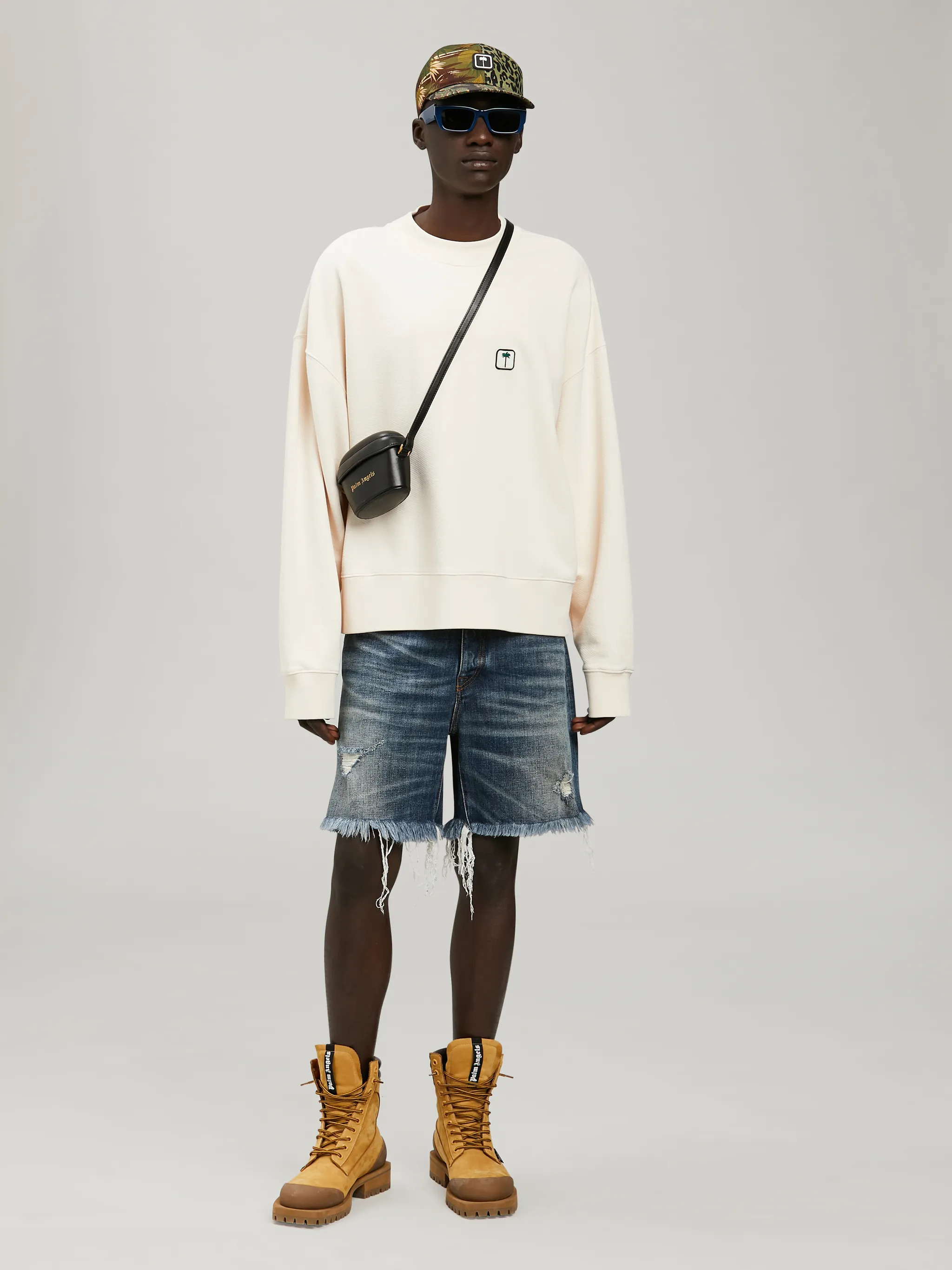SHORT DENIM PANTS - Palm Angels® Official