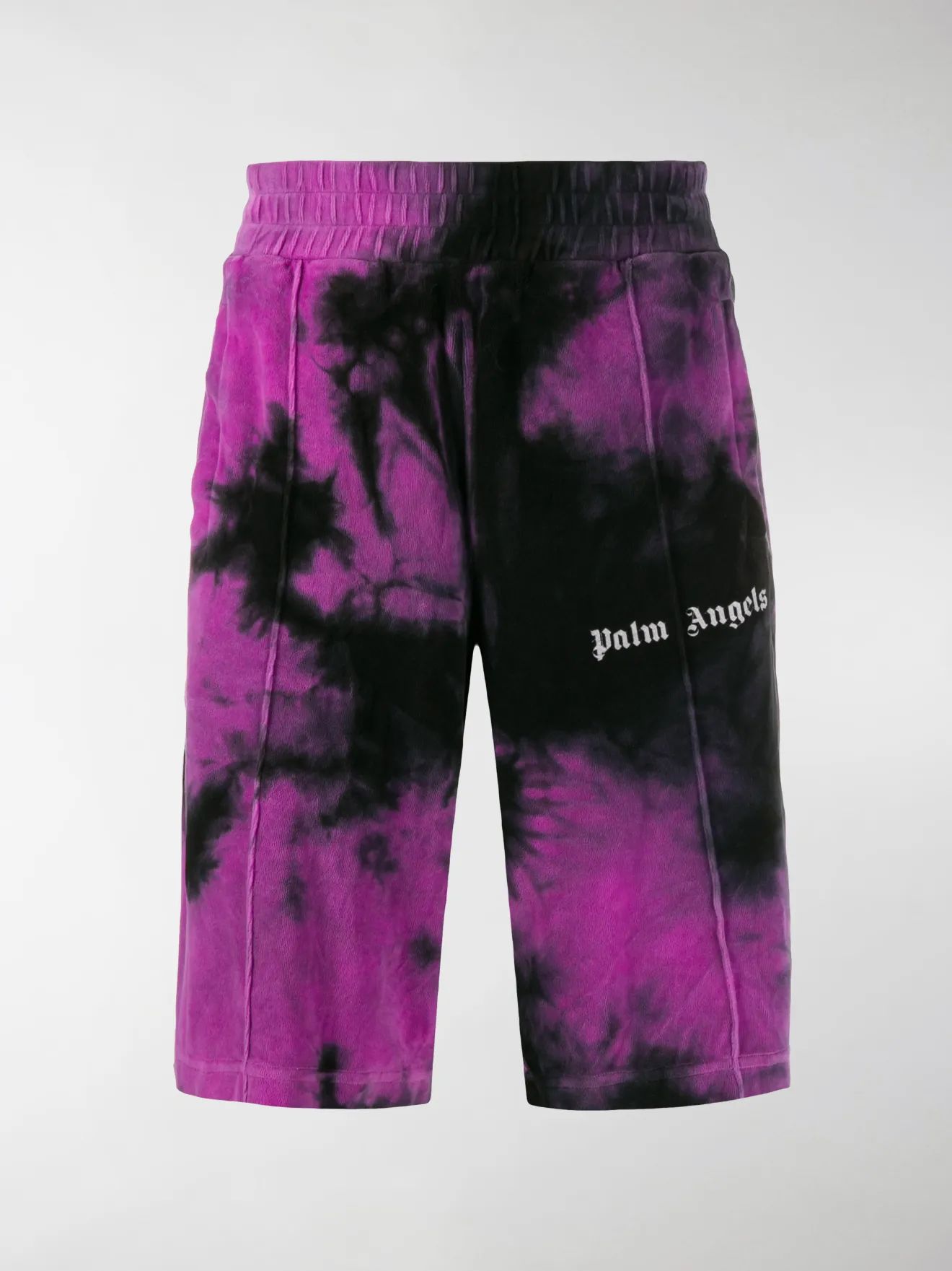 Palm Angels Shorts con fantasia tie dye viola | MODES