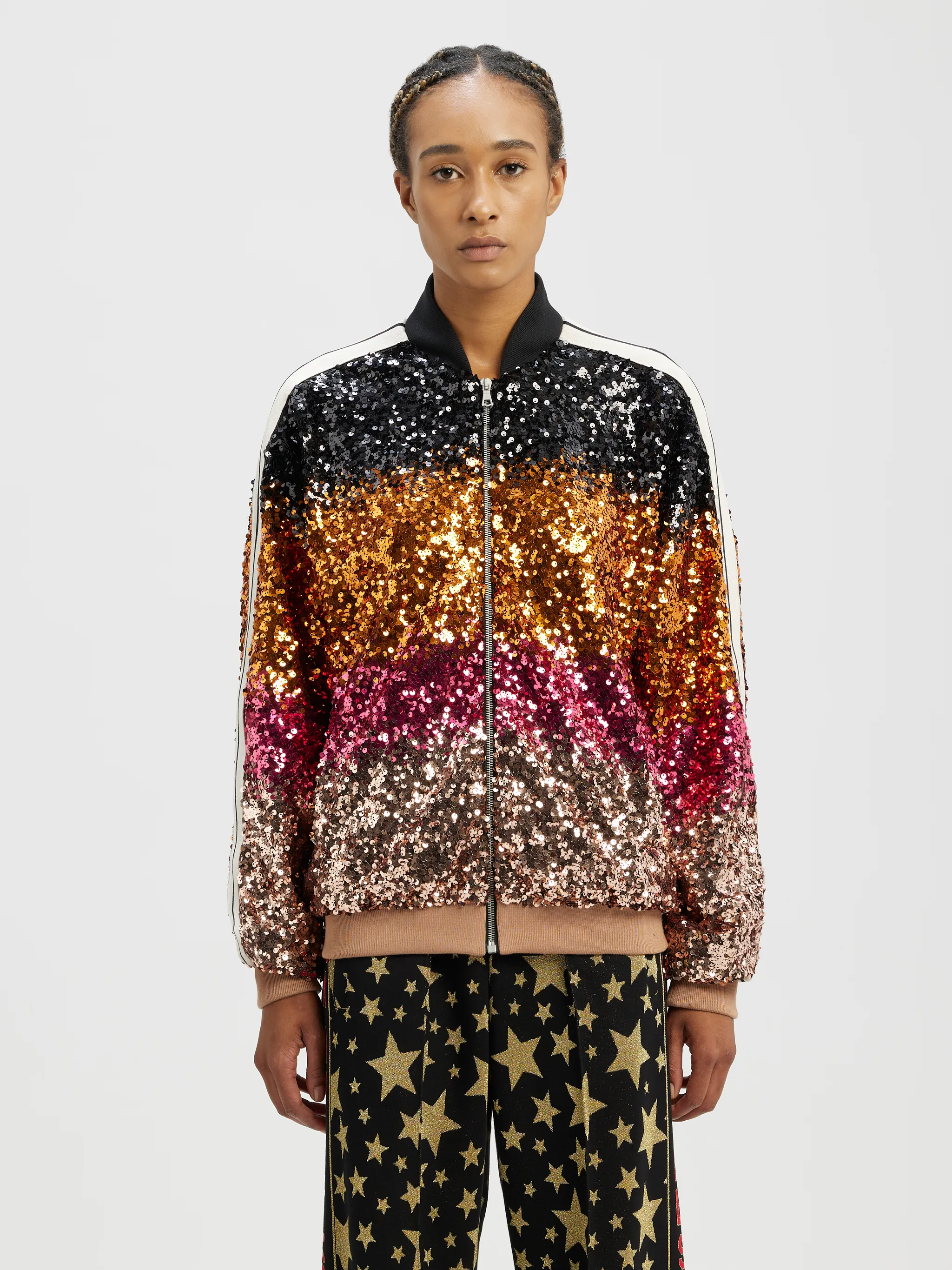 show sequins bomber jacket