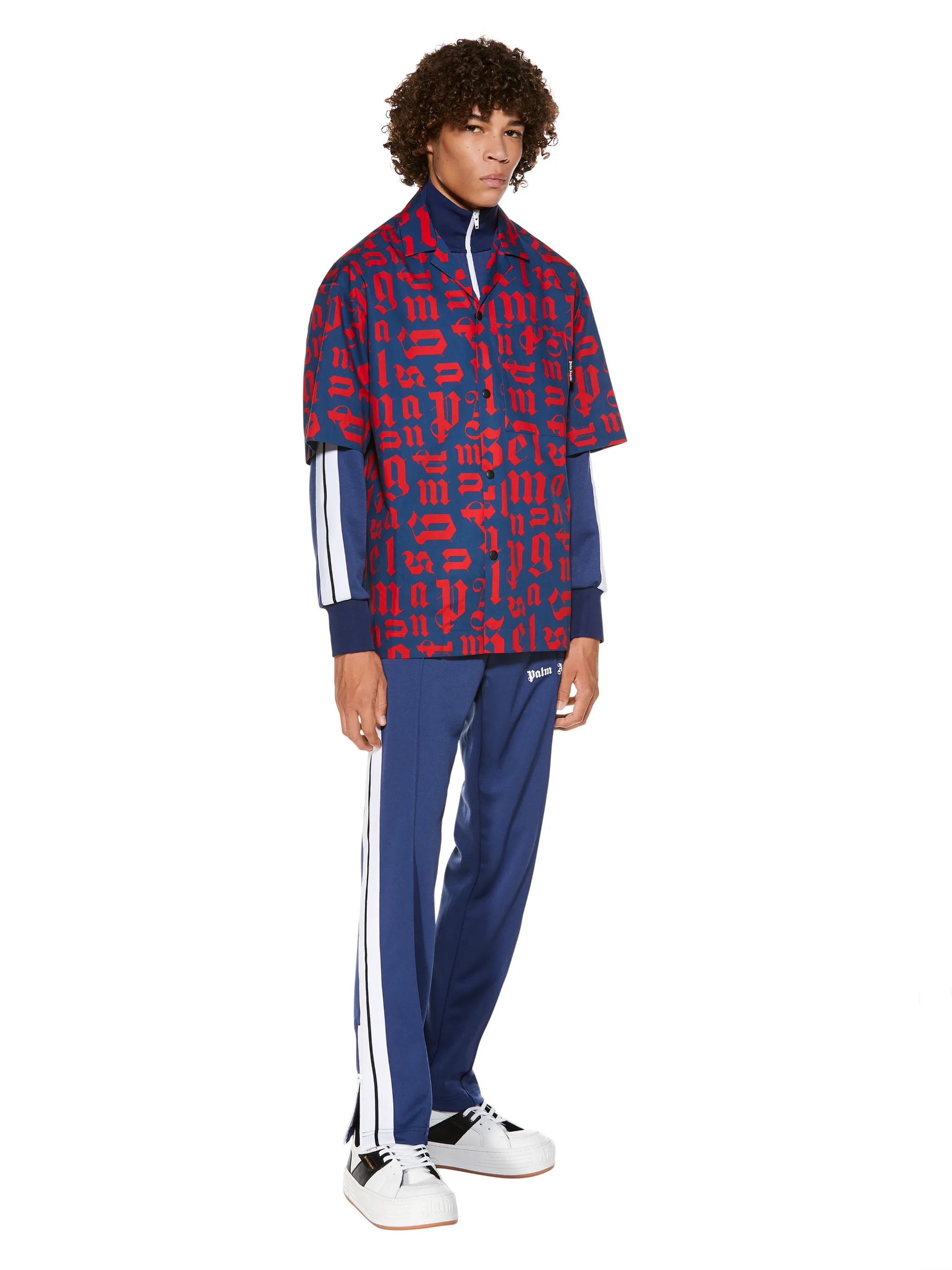 side-stripe straight-leg track pants 