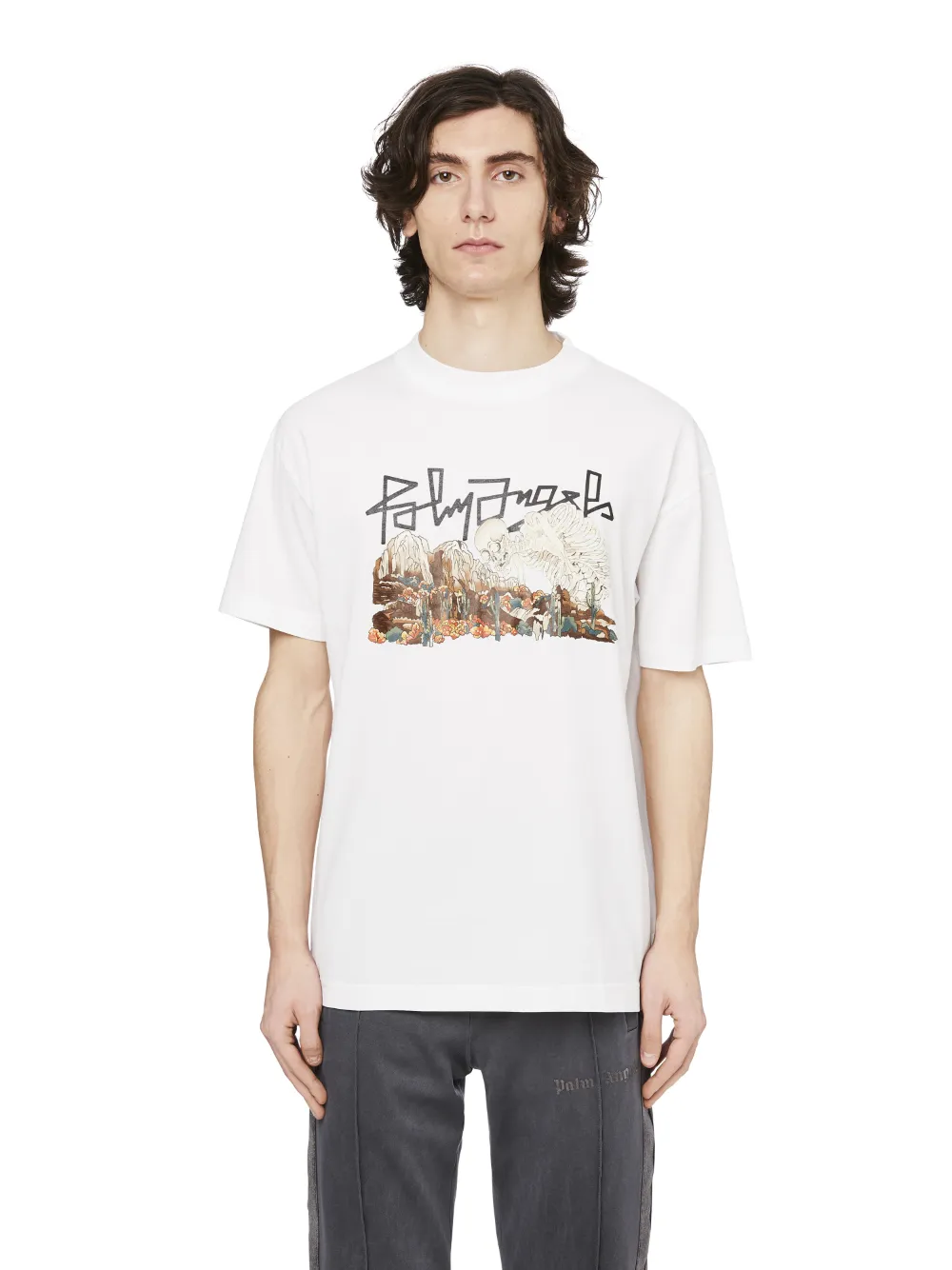 skeleton logo printed T-shirt - Palm 