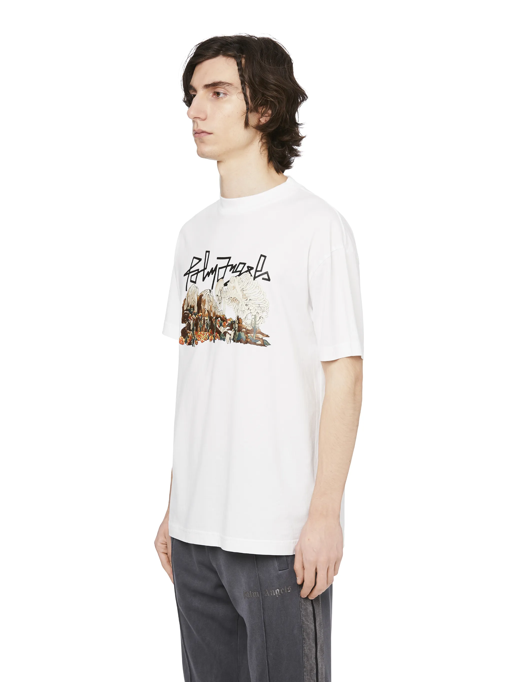 skeleton logo printed T-shirt - Palm 