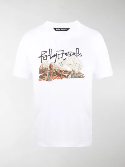 Palm Angels skeleton logo printed T 