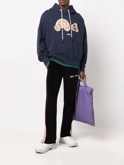 Spray bear-motif hoodie | Palm Angels | Eraldo.com