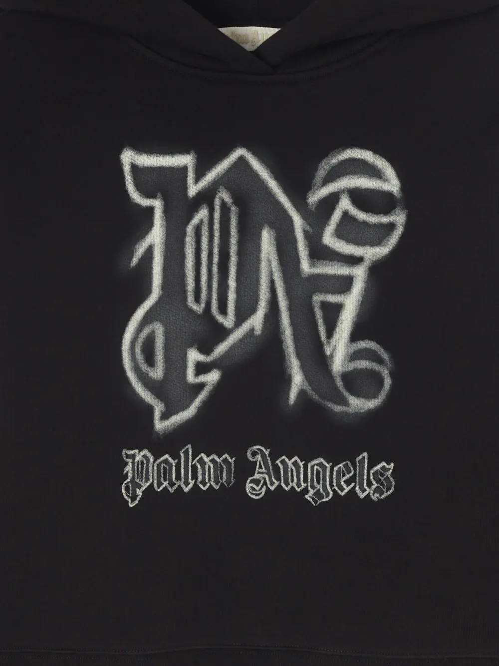Spray Monogram Hoodie in black Palm Angels® Official