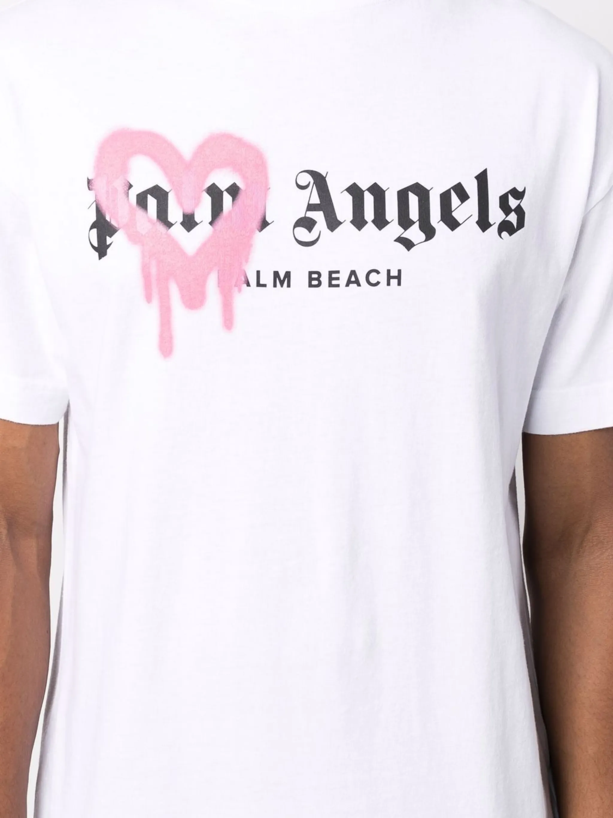 Pink palm angles tee authentic