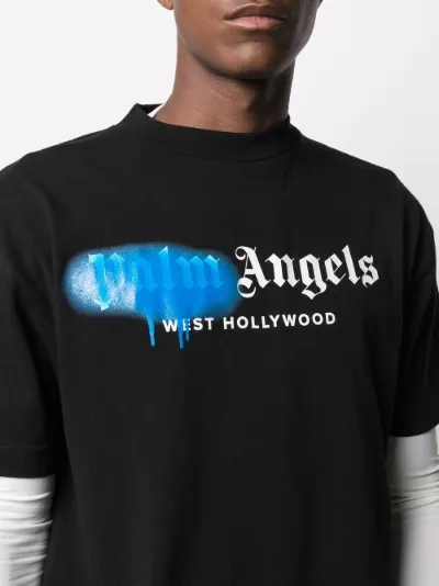 palm angels sprayed logo t shirt