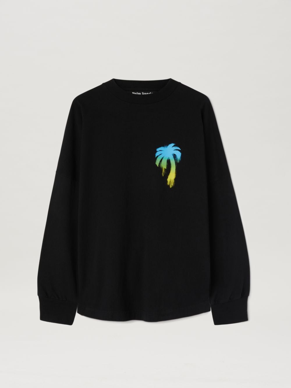 SPRAYED PALM LOGO OVER TEE LONG SLEEVES in black - Palm Angels