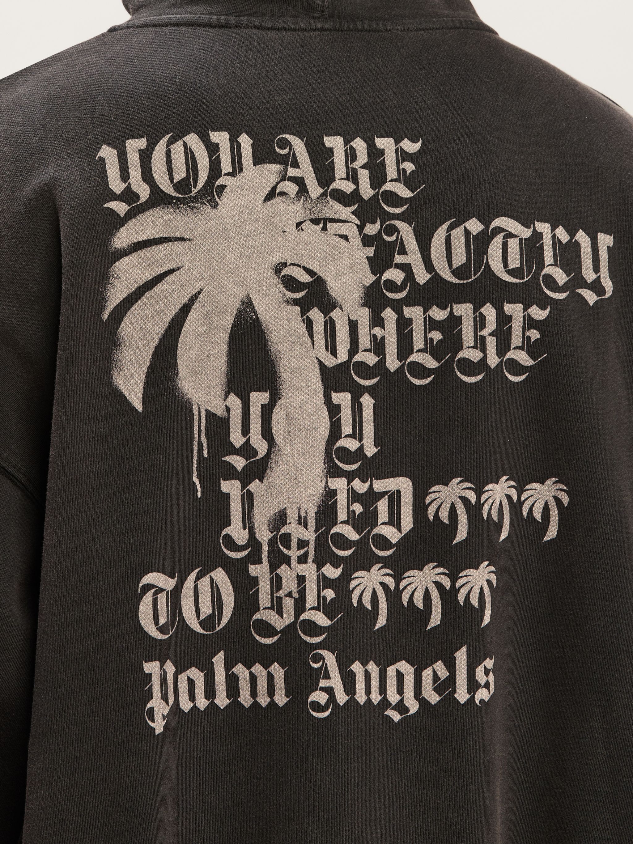 Statement monogram Hoodie on Sale Palm Angels Official