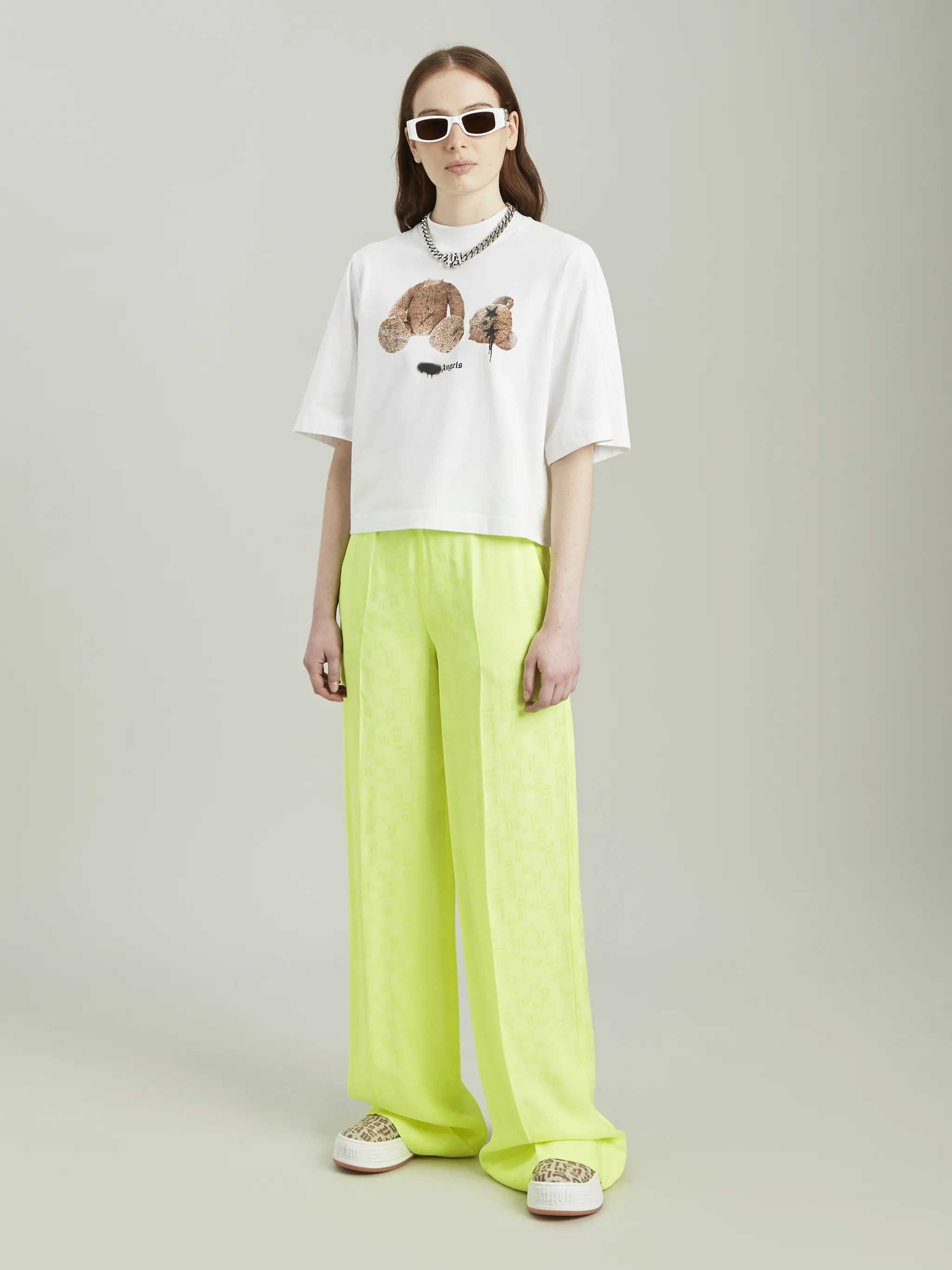 T-SHIRT CORTA CON STAMPA BEAR EFFETTO SPRAY - Sito ufficiale di Palm Angels®