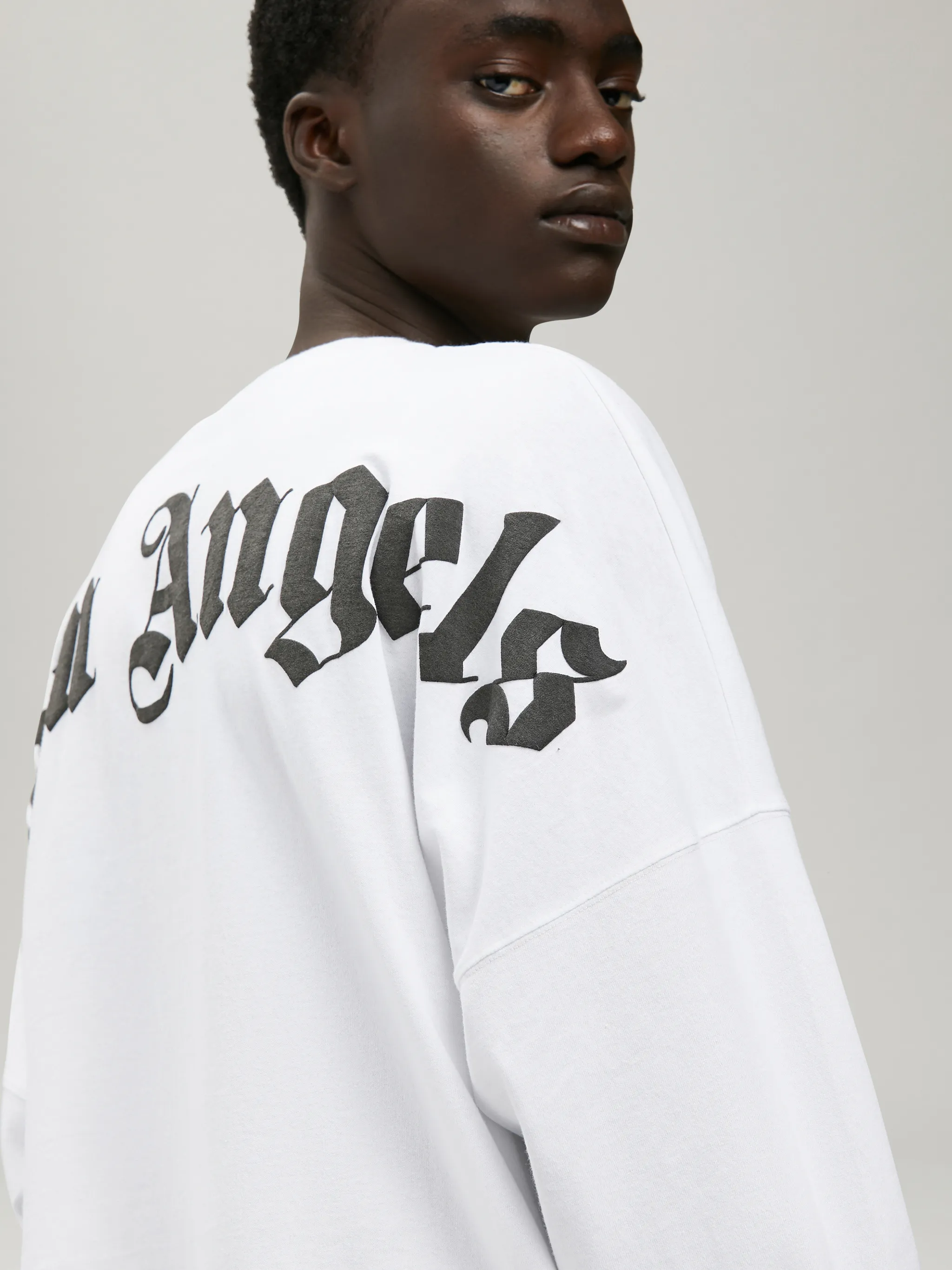 T-SHIRT BIANCA GIROCOLLO CON MANICHE LUNGHE | Boxeur Des Rues