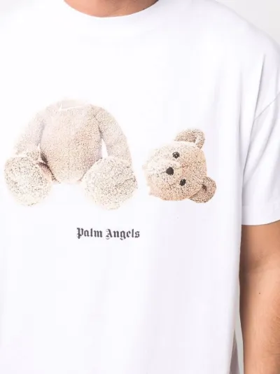 Bear print cotton jersey t-shirt - Palm Angels - Men